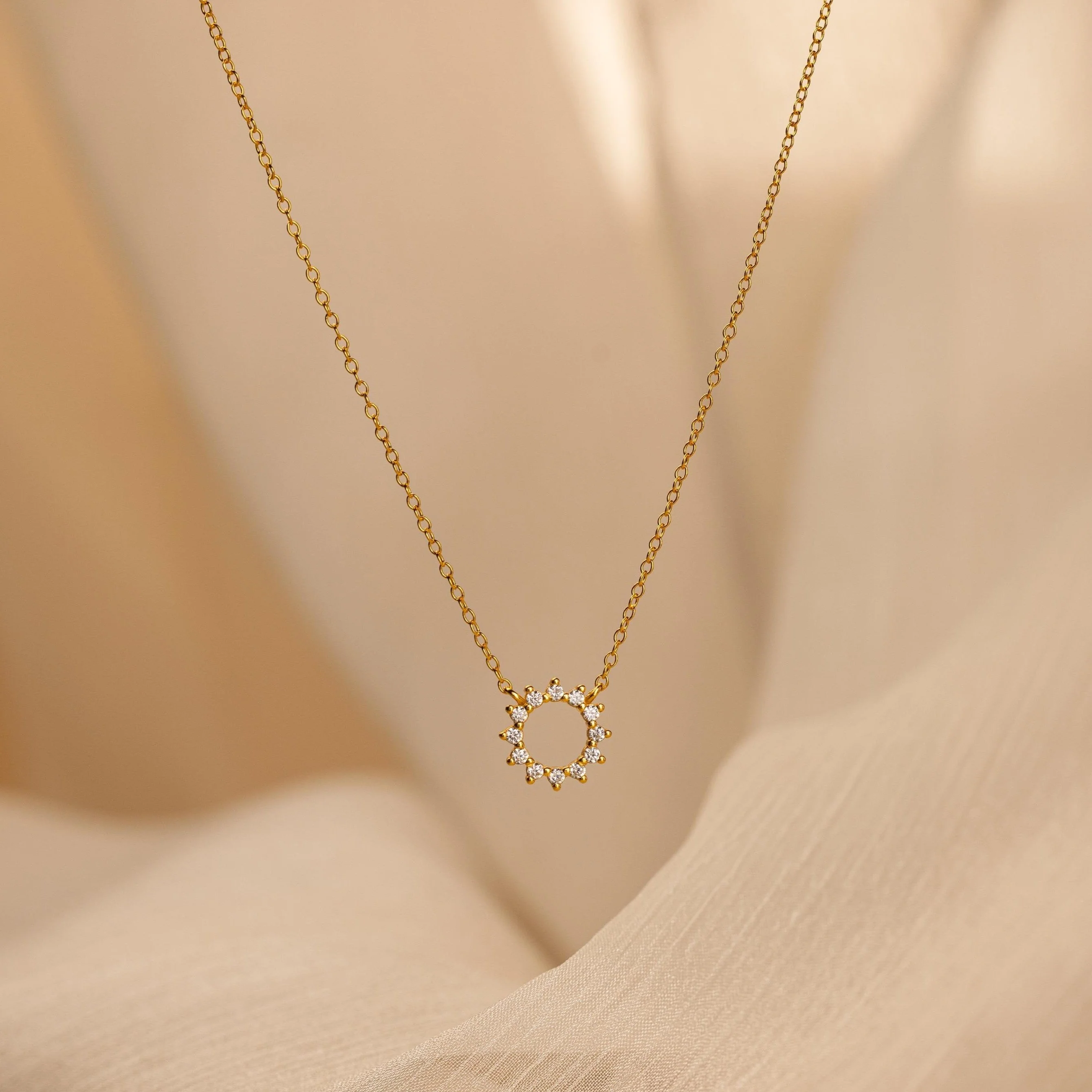 Diamond Sun Necklace