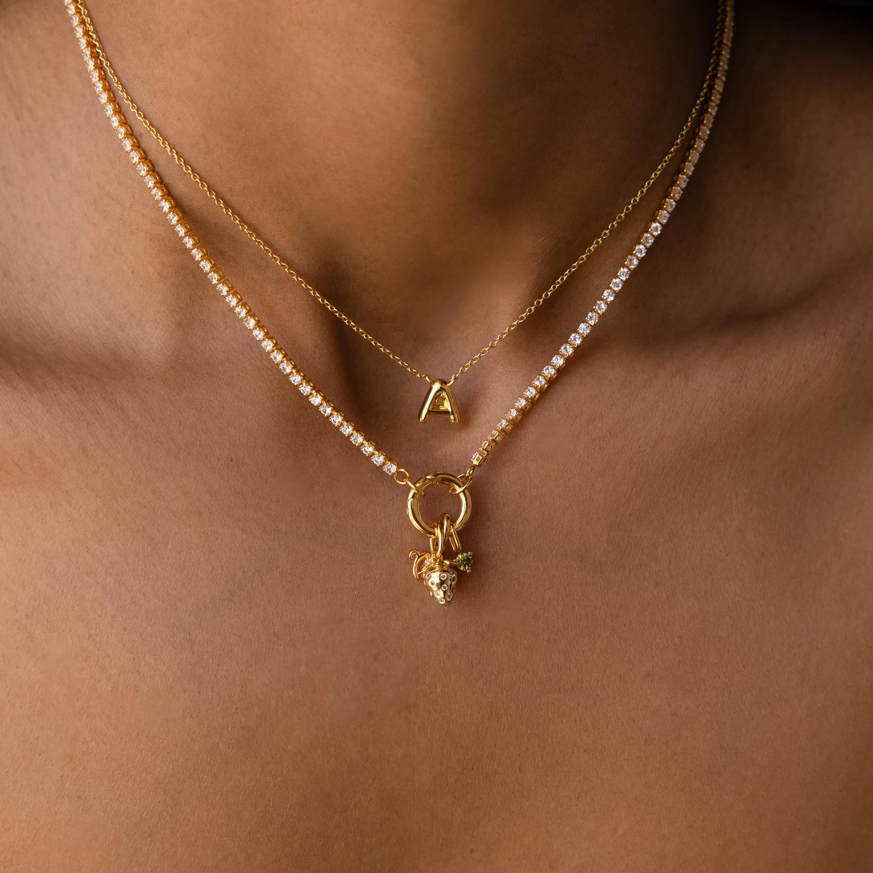 Diamond Tennis Clasp Necklace in Silver - Image 8