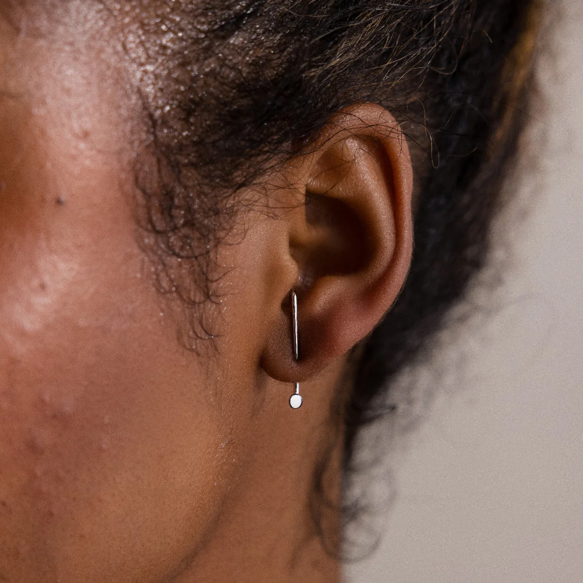 Dot Ear Jackets in Silver