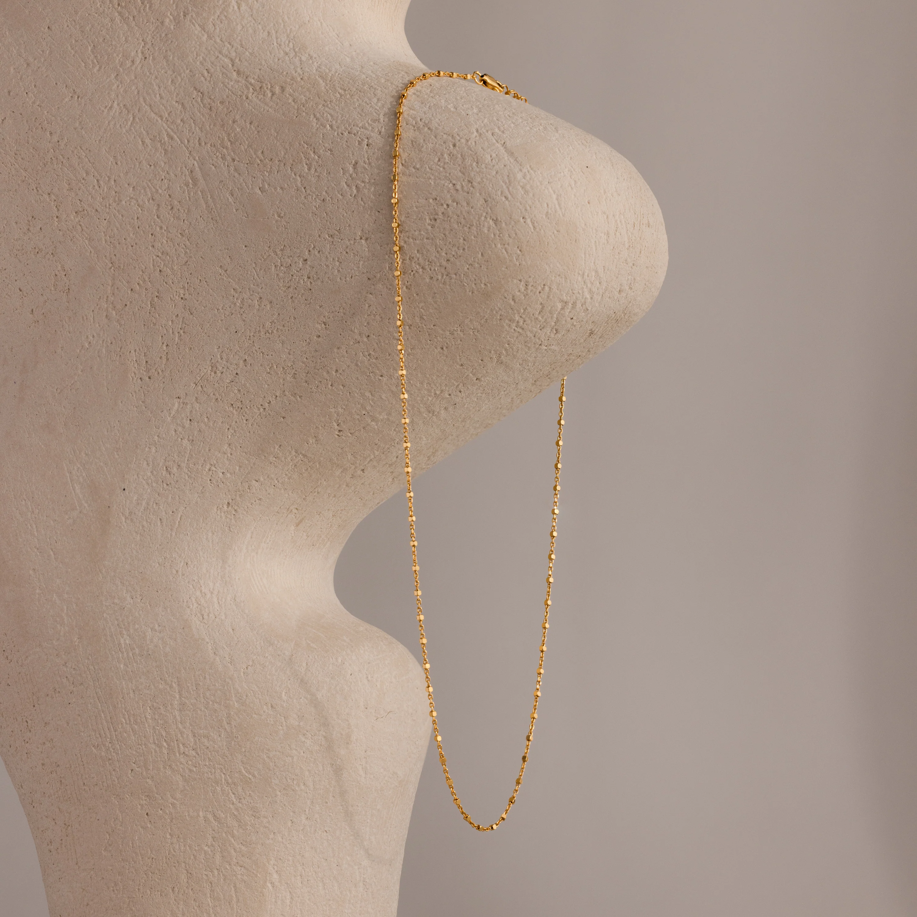 Dot Station Necklace in 18K Gold - Image 3