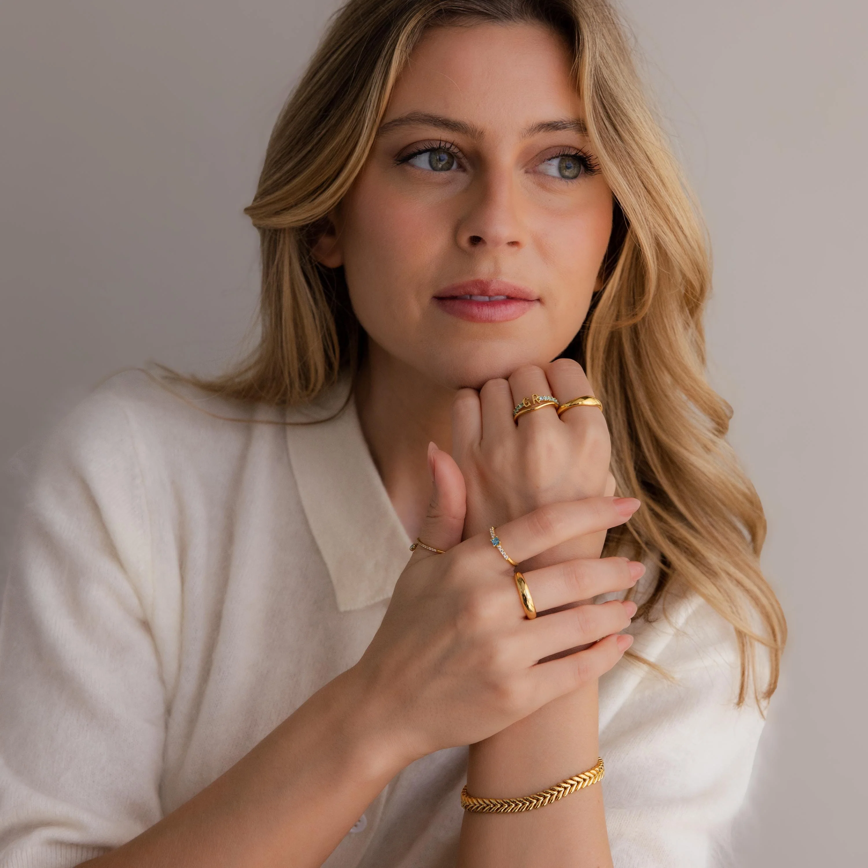 Duo Initial Ruby Tennis Ring - Image 6