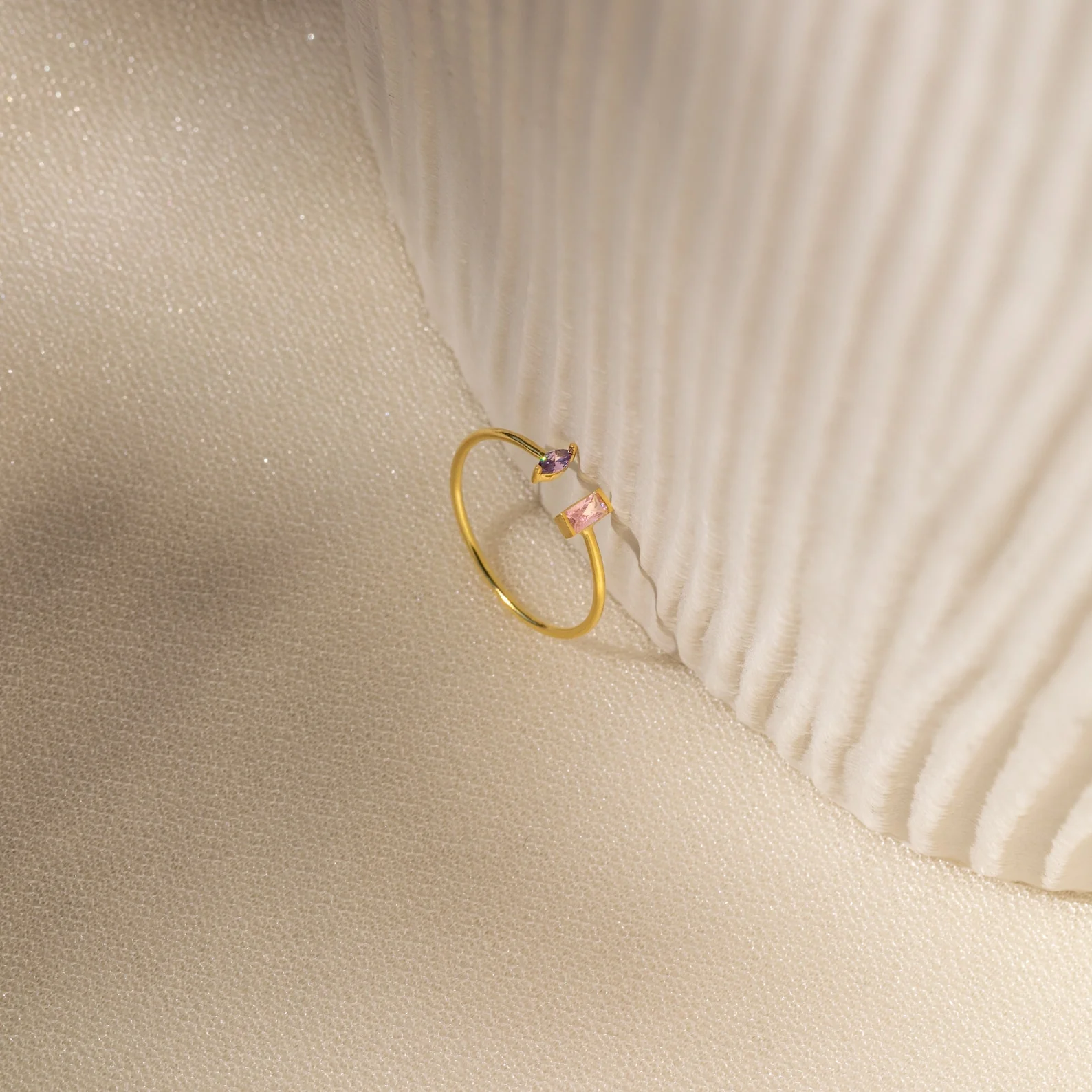 Duo Marquise Baguette Ring - Image 5