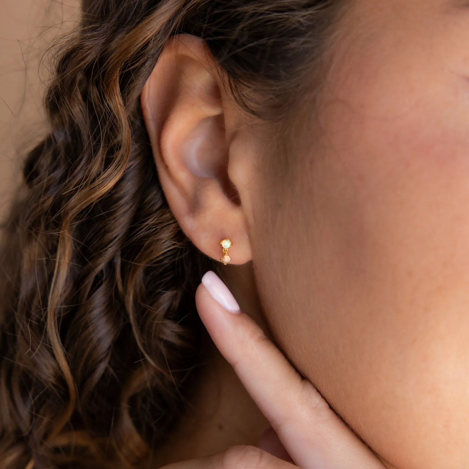 Emerald Drop Studs - Image 2