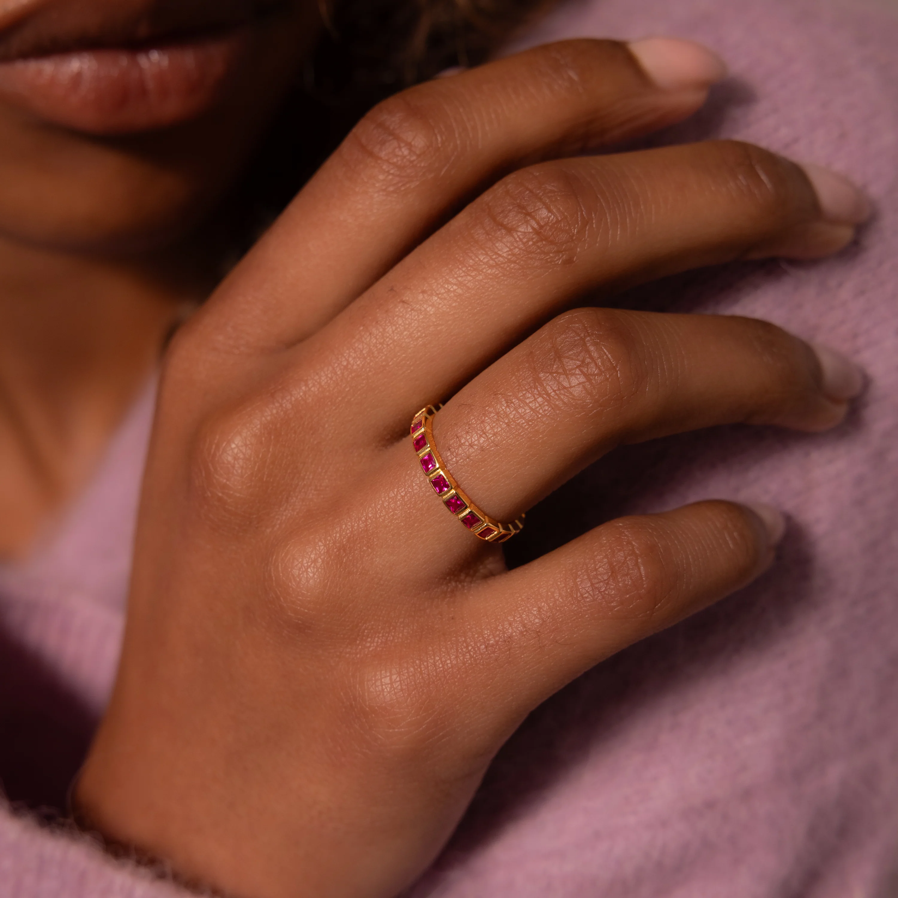 Eternity Bezel Ruby Ring - Image 2