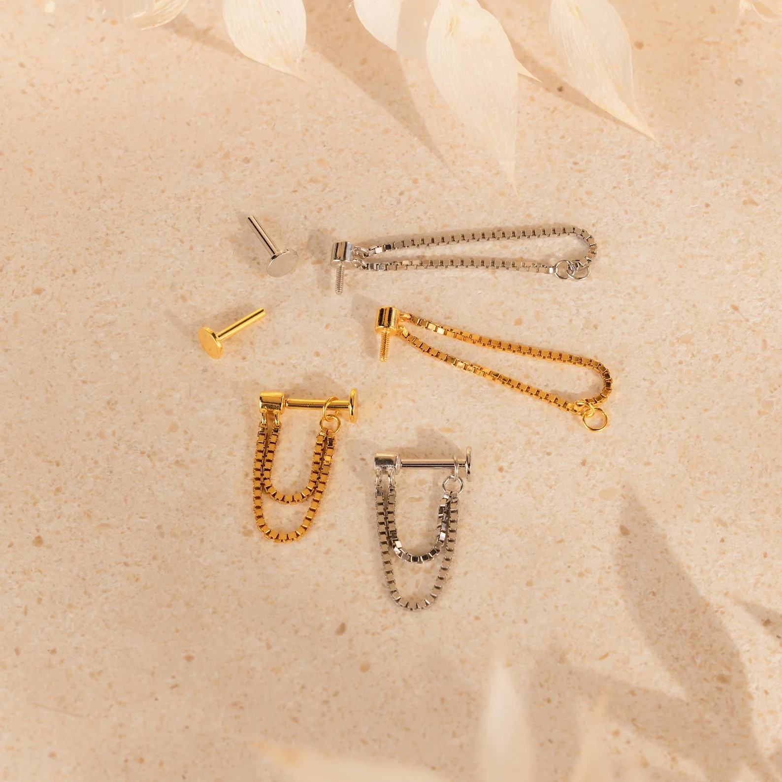 Flatback Chain Earrings - Image 7