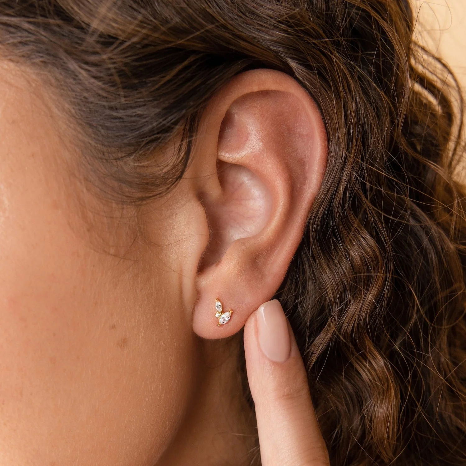 Flora Marquise Studs - Image 2
