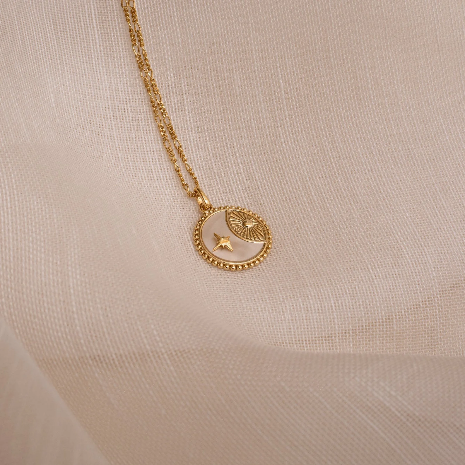 Gabi Coin Necklace in 18K Gold