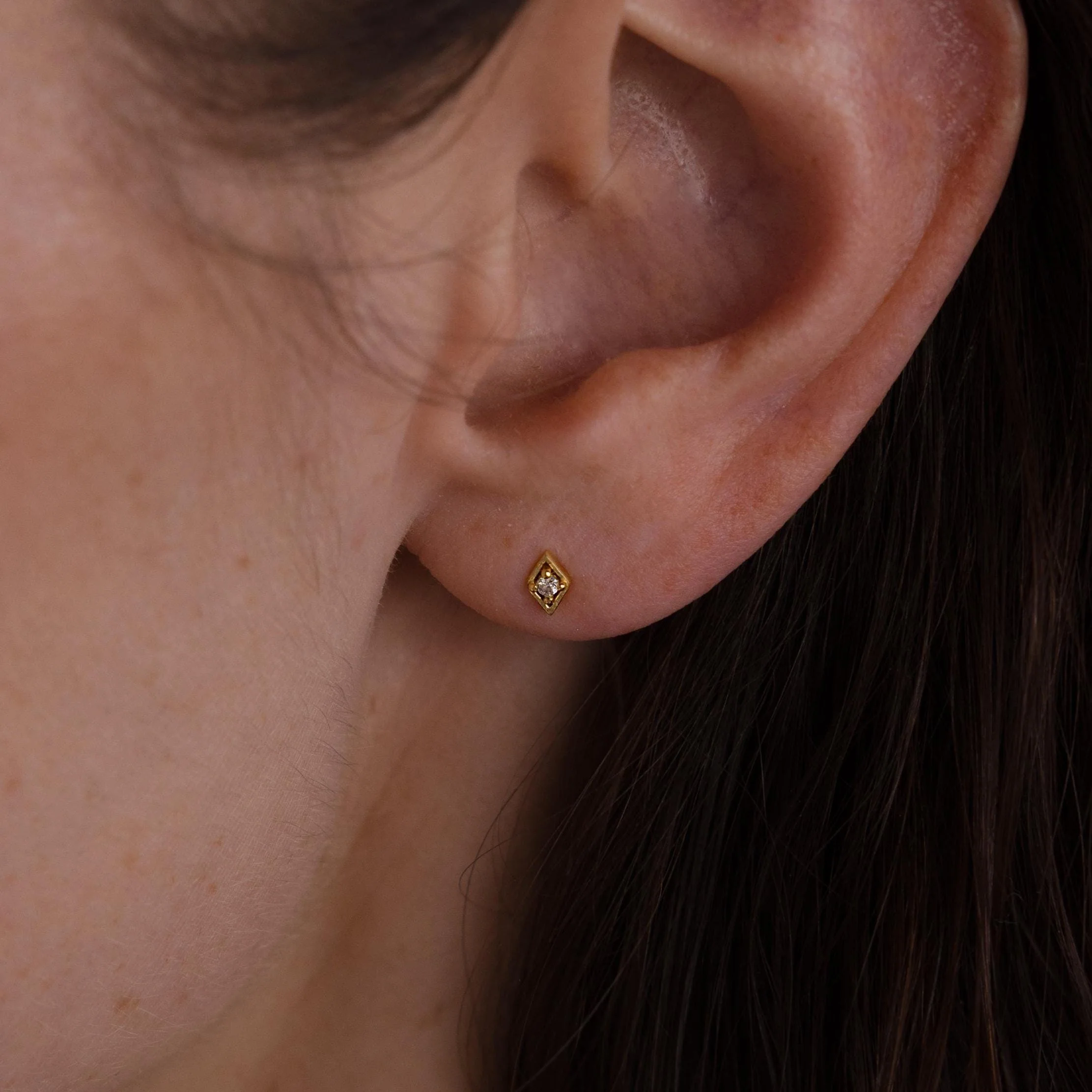 Geometric Garnet Flat Back Studs - Image 4