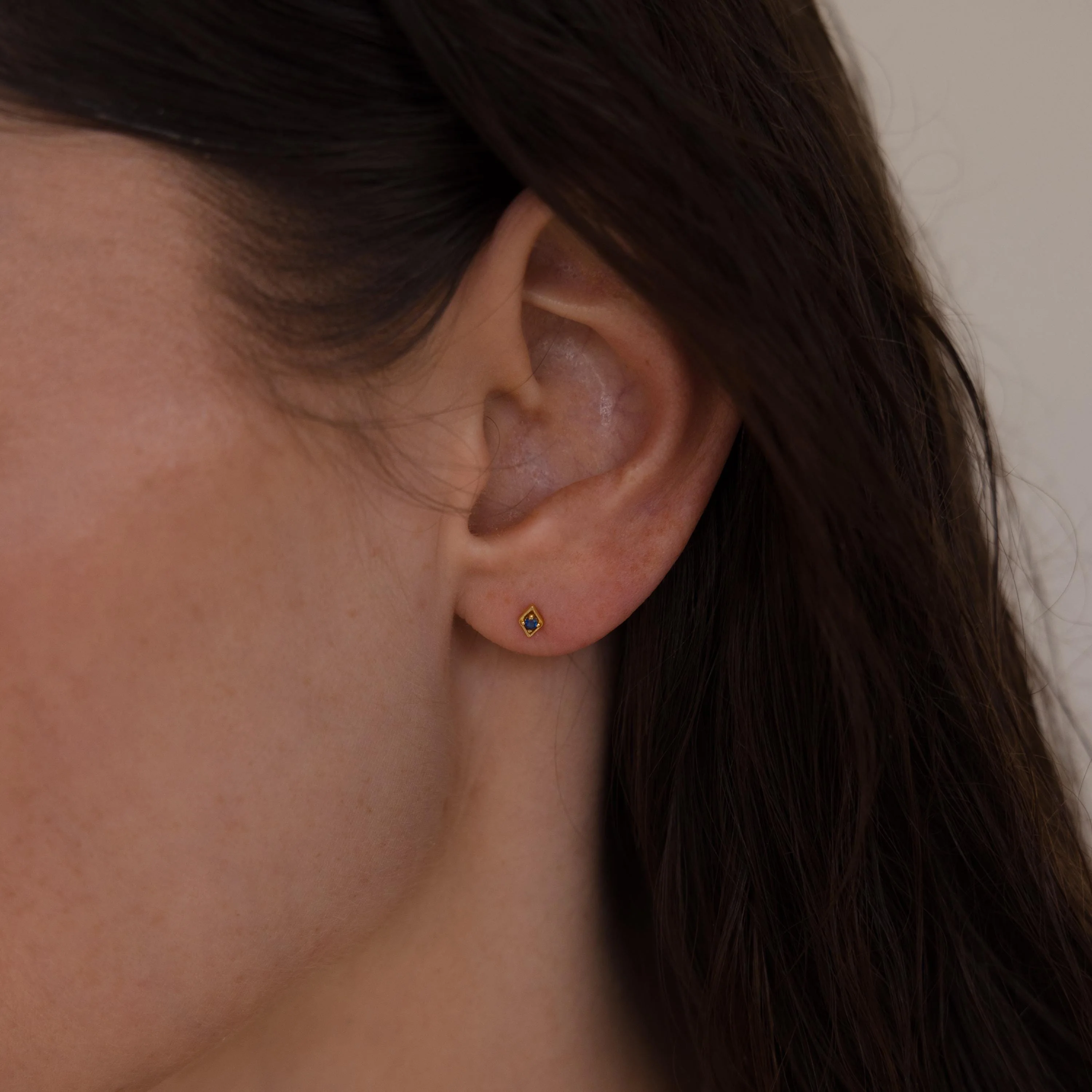 Geometric Garnet Flat Back Studs - Image 2