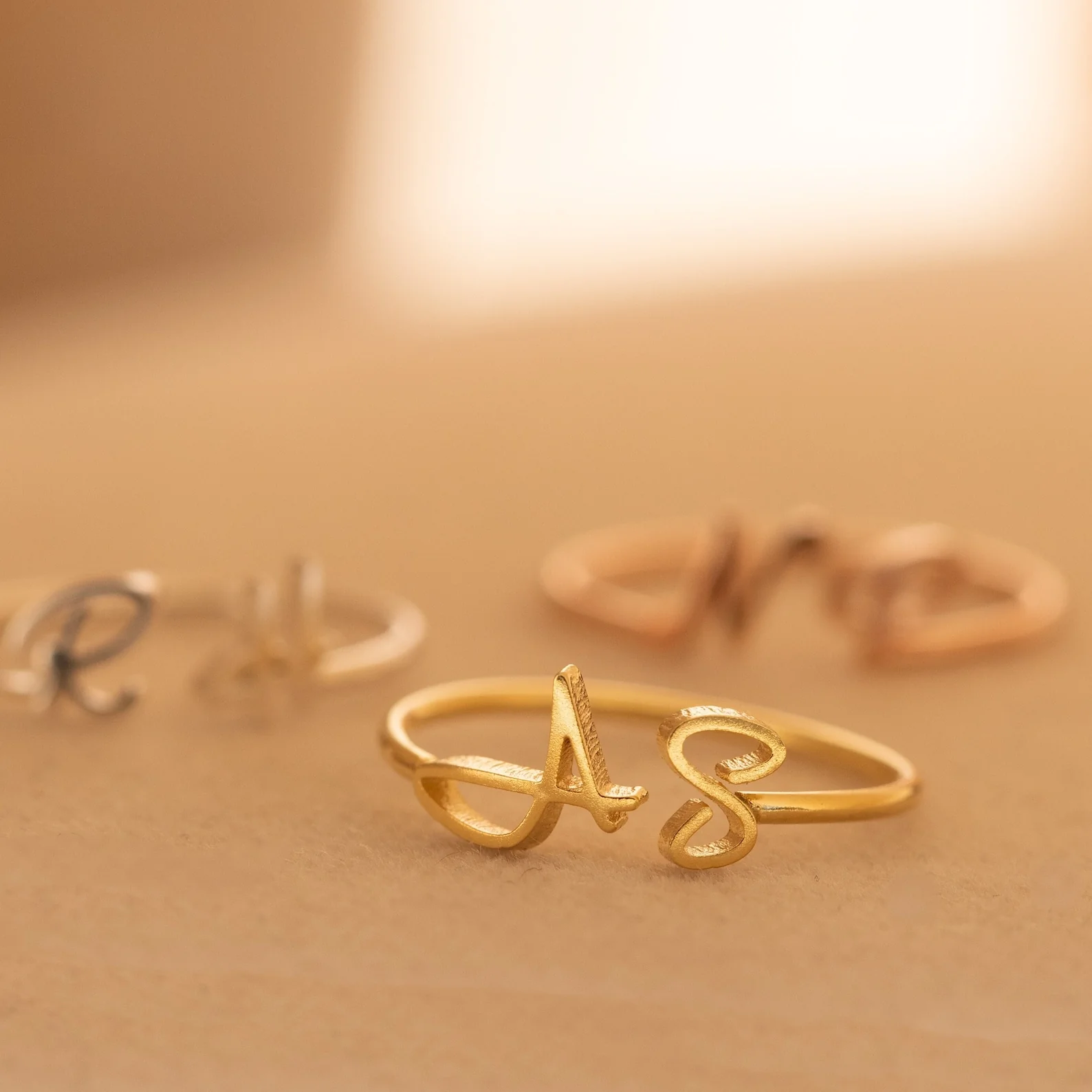Hallie Duo Initial Ring - Image 3