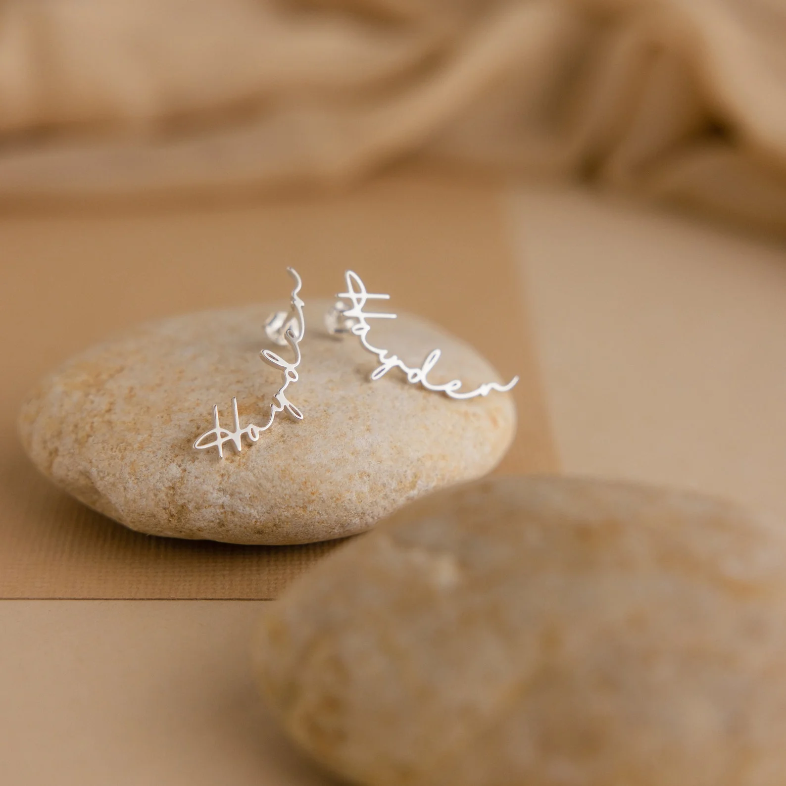 Hallie Name Earrings - Image 4