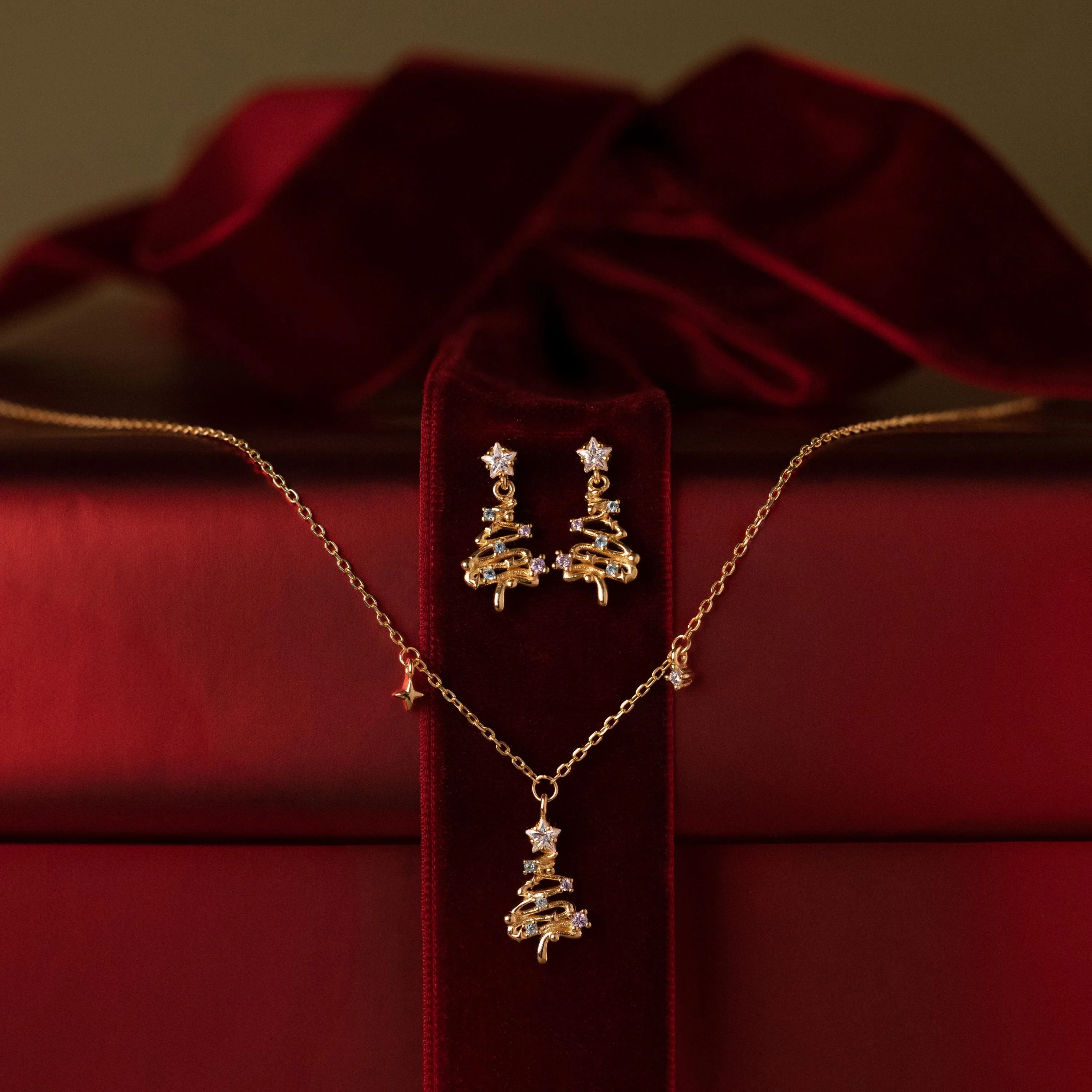 Holiday Diamond Tree Studs - Image 5