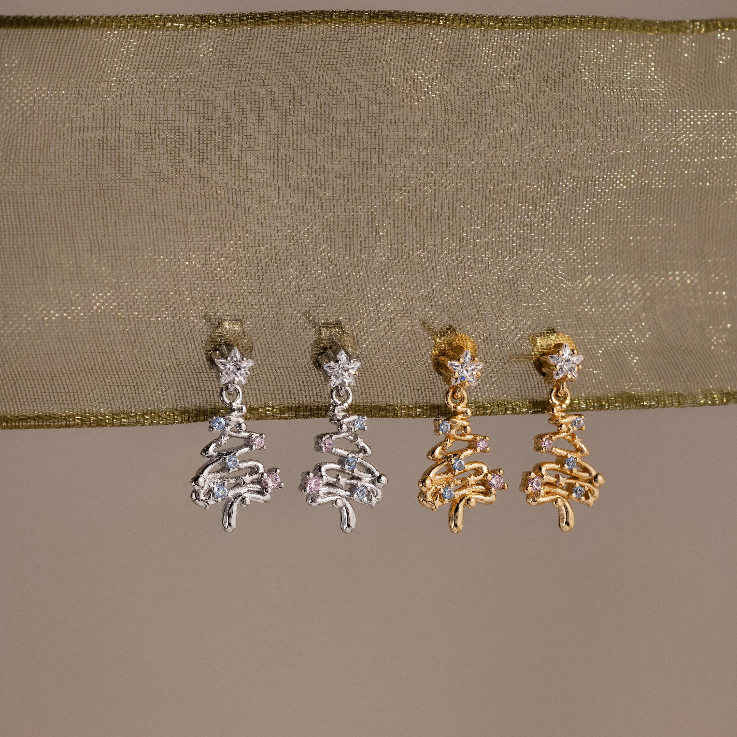 Holiday Diamond Tree Studs - Image 7