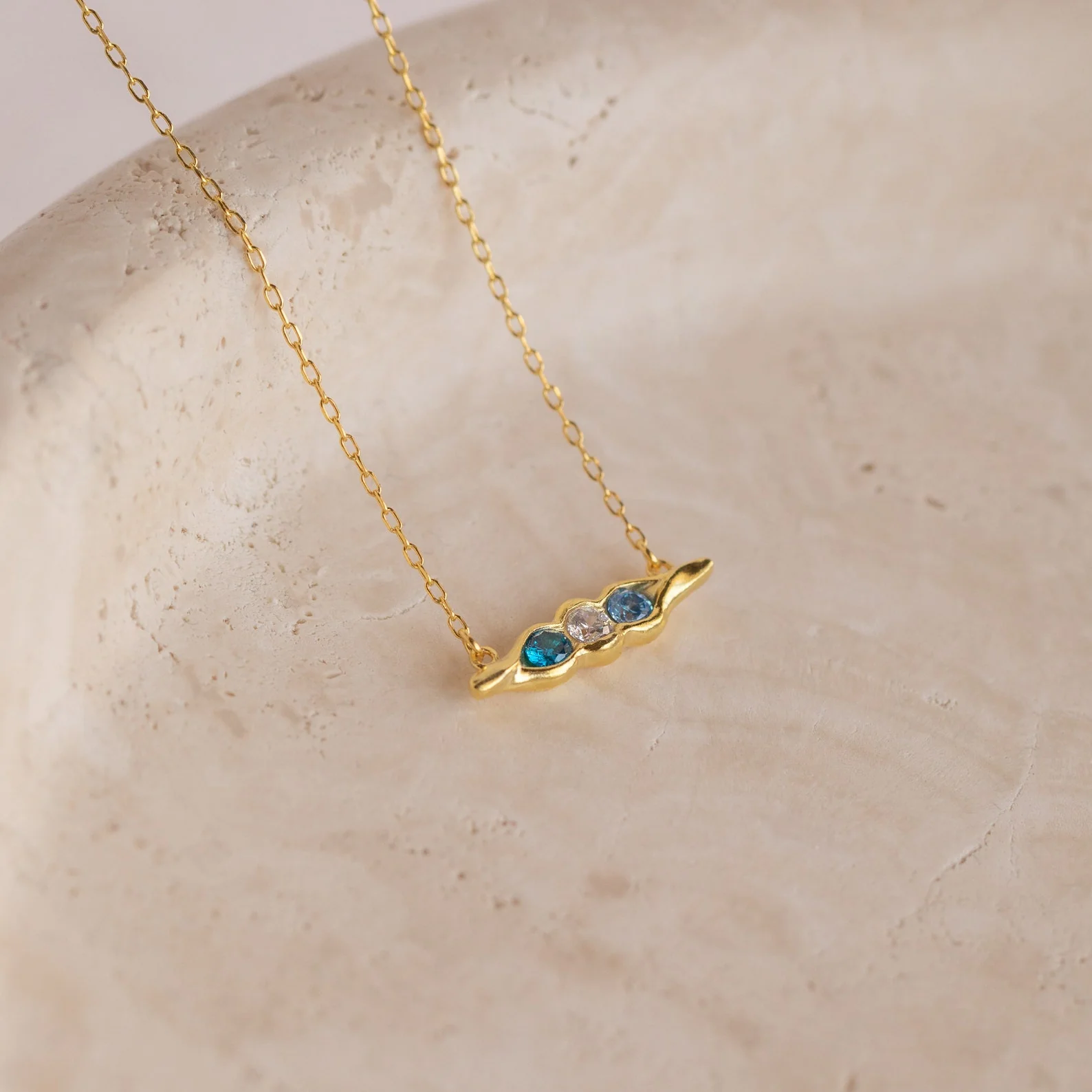 Horizontal Pod Birthstone Necklace - Image 3