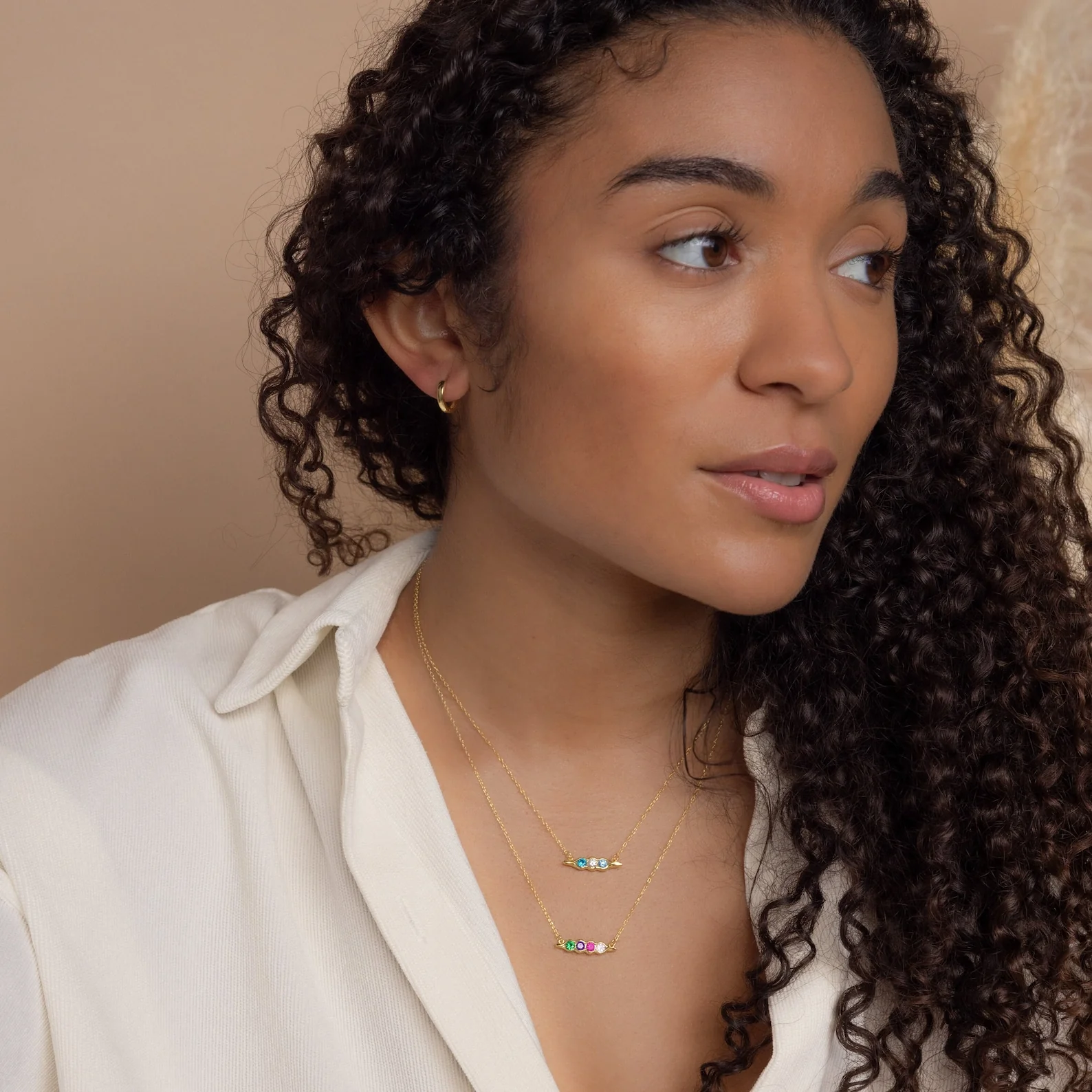 Horizontal Pod Birthstone Necklace - Image 4
