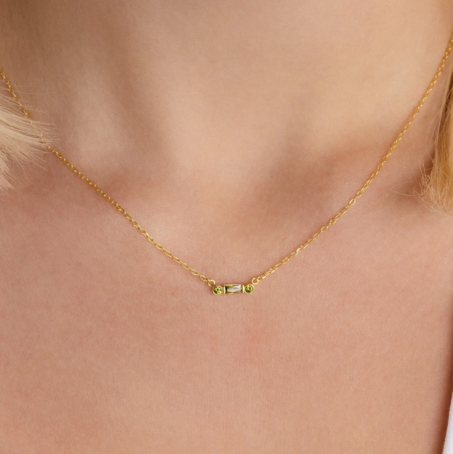 Initial Morse Birthstone Necklace - Image 2
