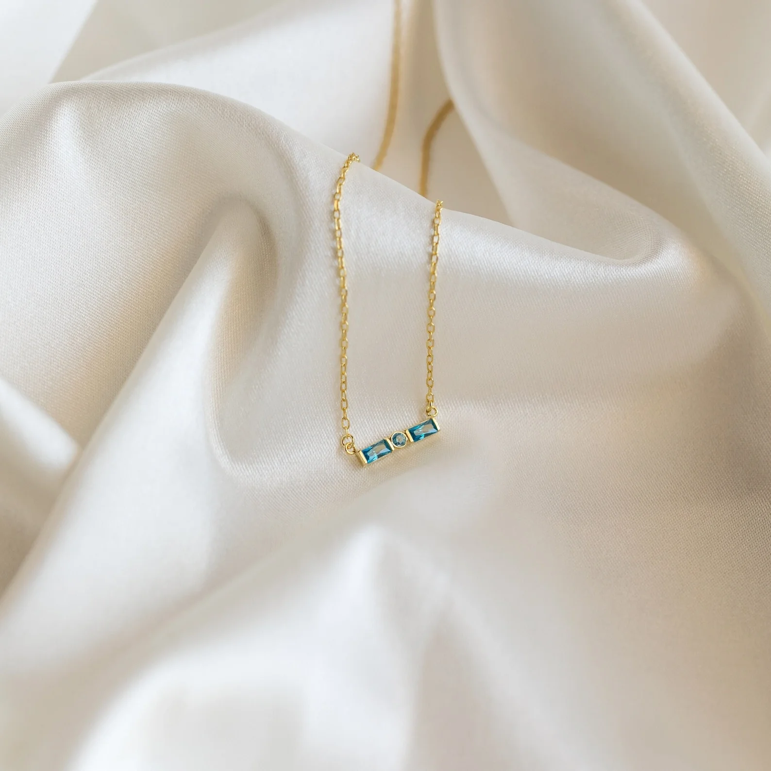 Initial Morse Birthstone Necklace - Image 3