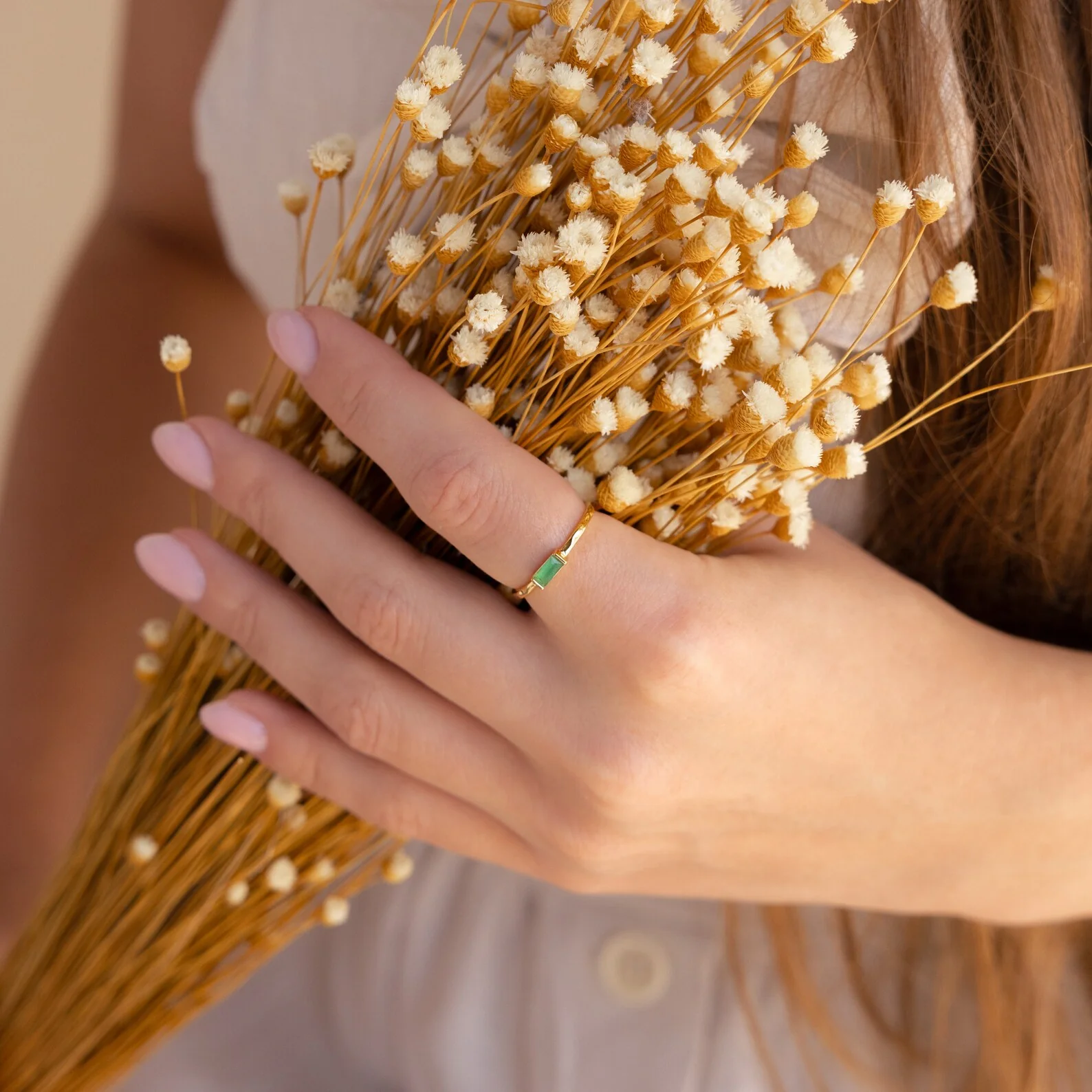 Jade Baguette Ring - Image 8