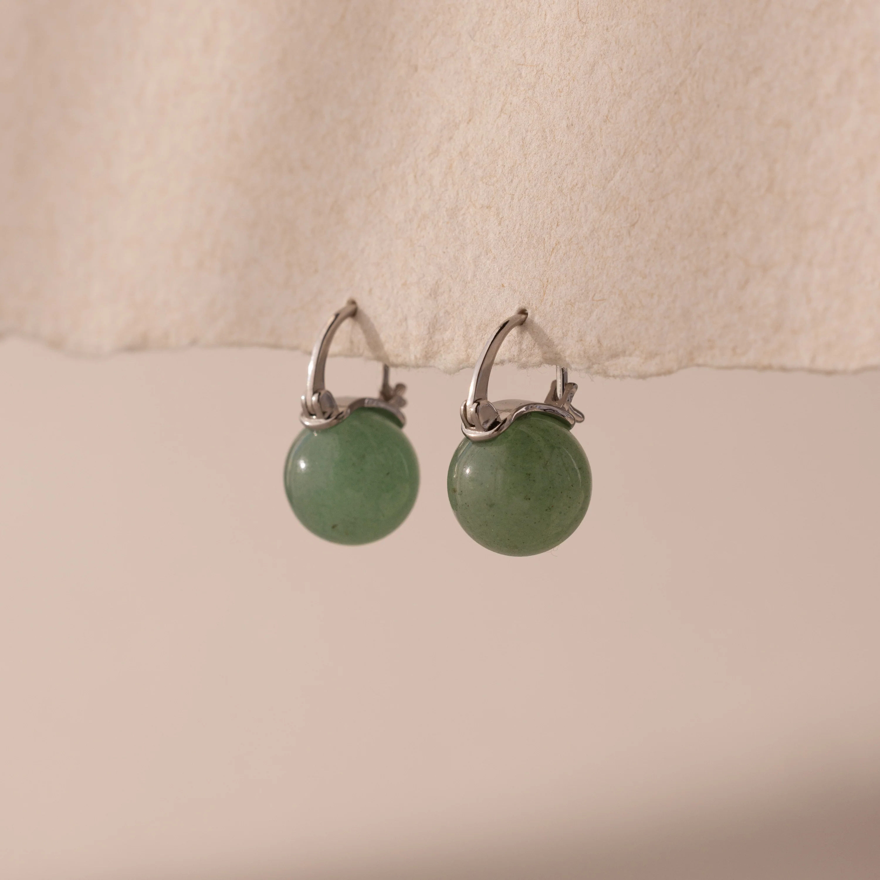 Jade Dome Drop Earrings - Image 6