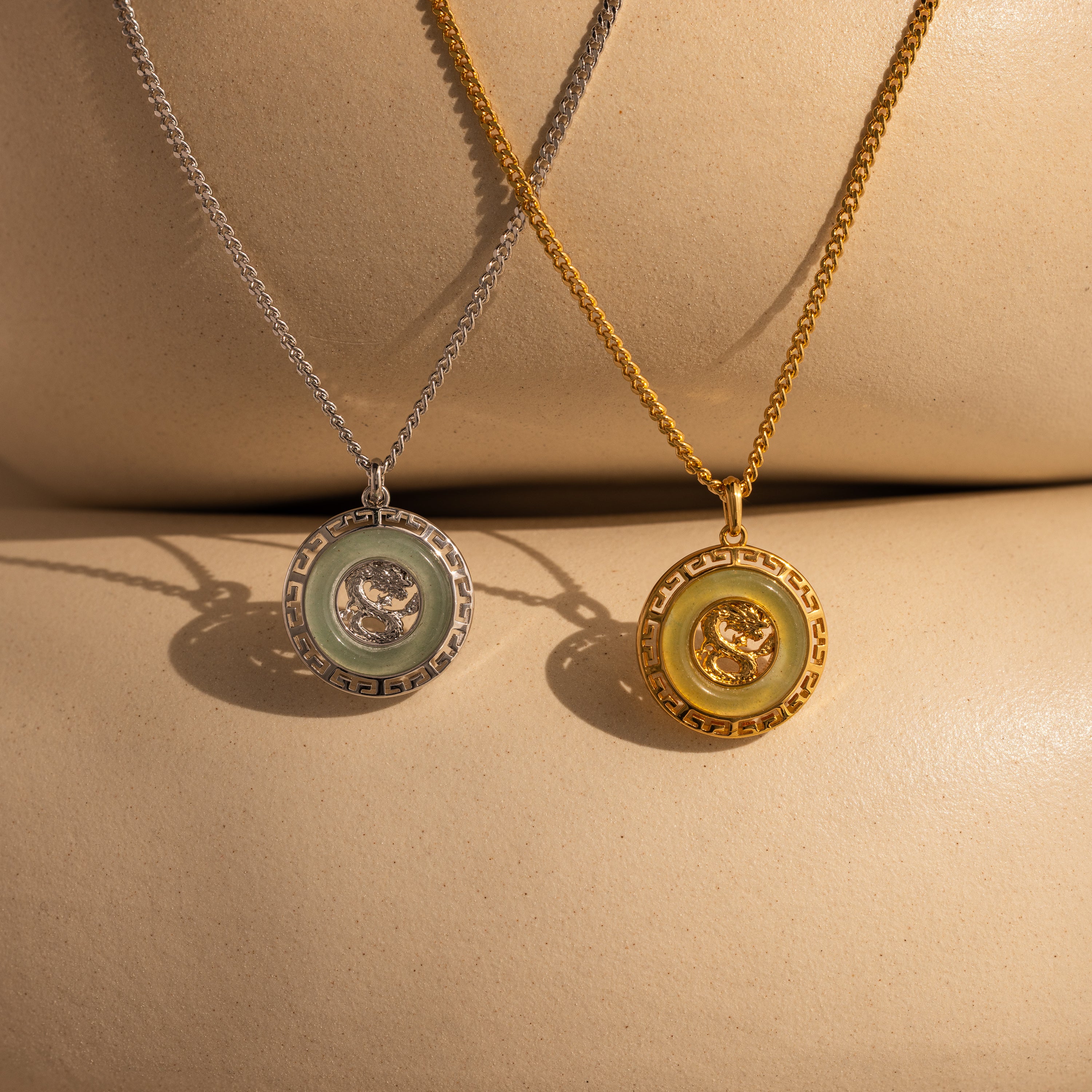 Jade Dragon Fortune Necklace in 18K Gold - Image 7