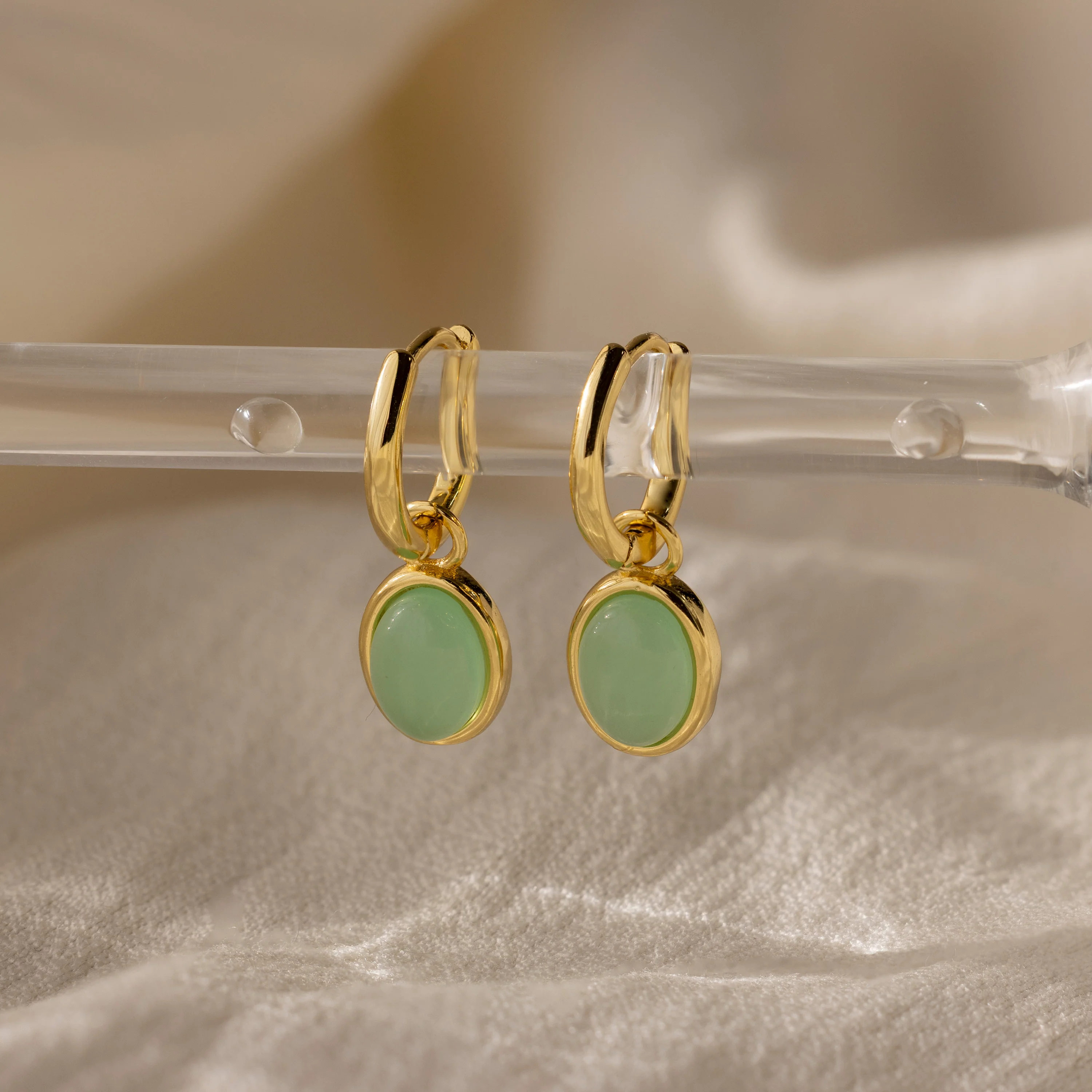 Jade Drop Hoops