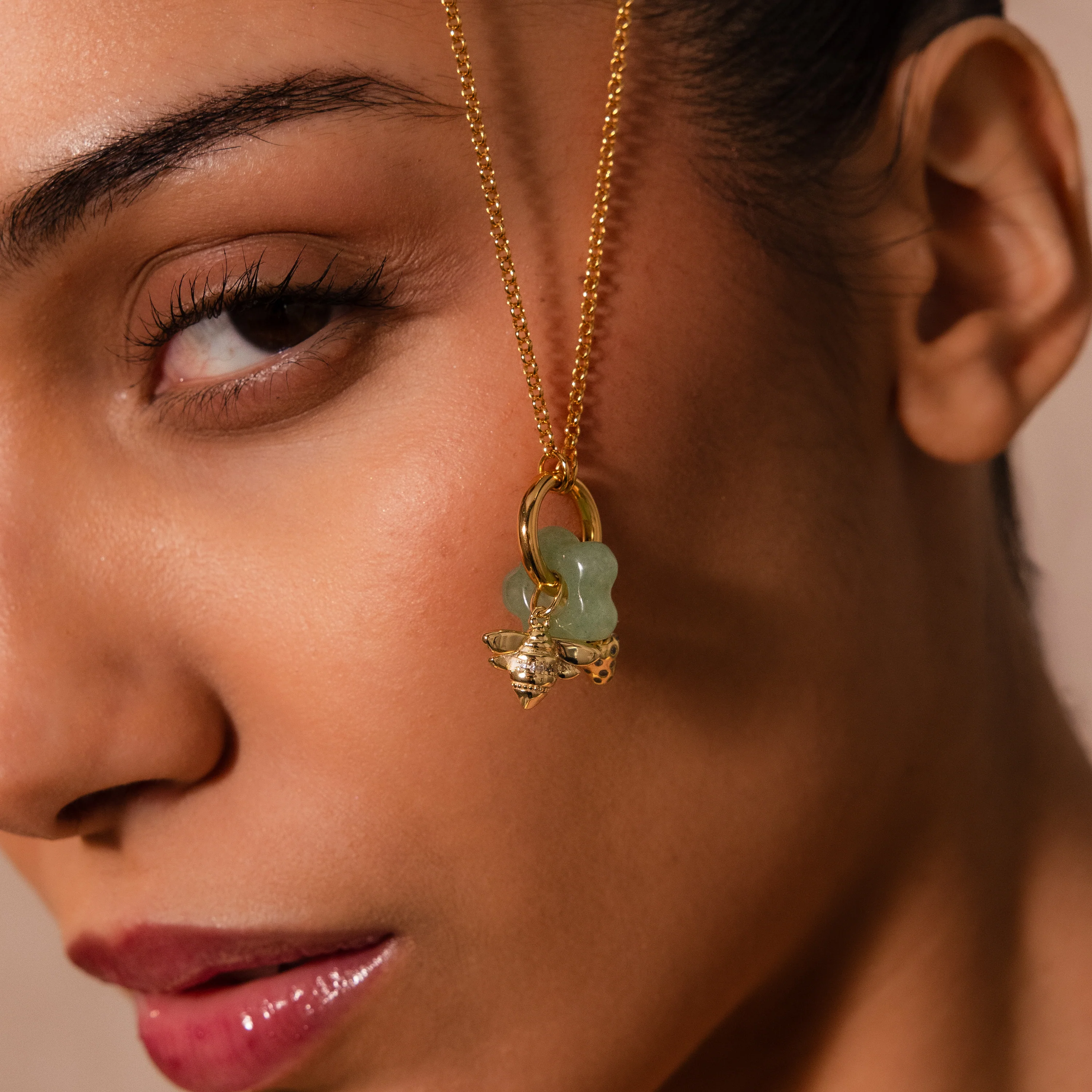 Jade Flower Spacer Charm - Image 8