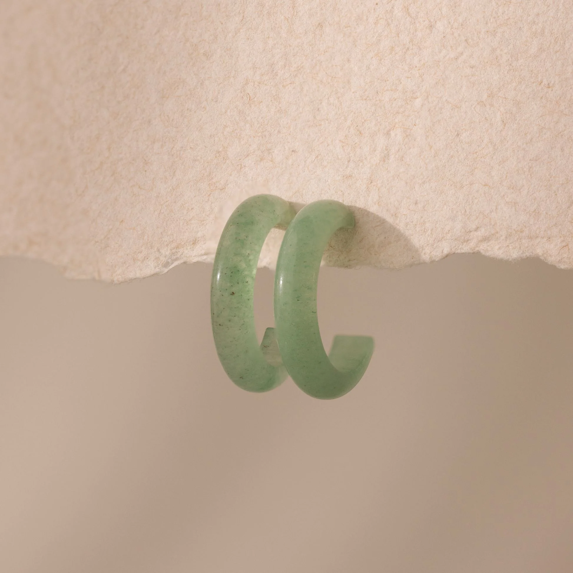 Jade Hoop Earrings