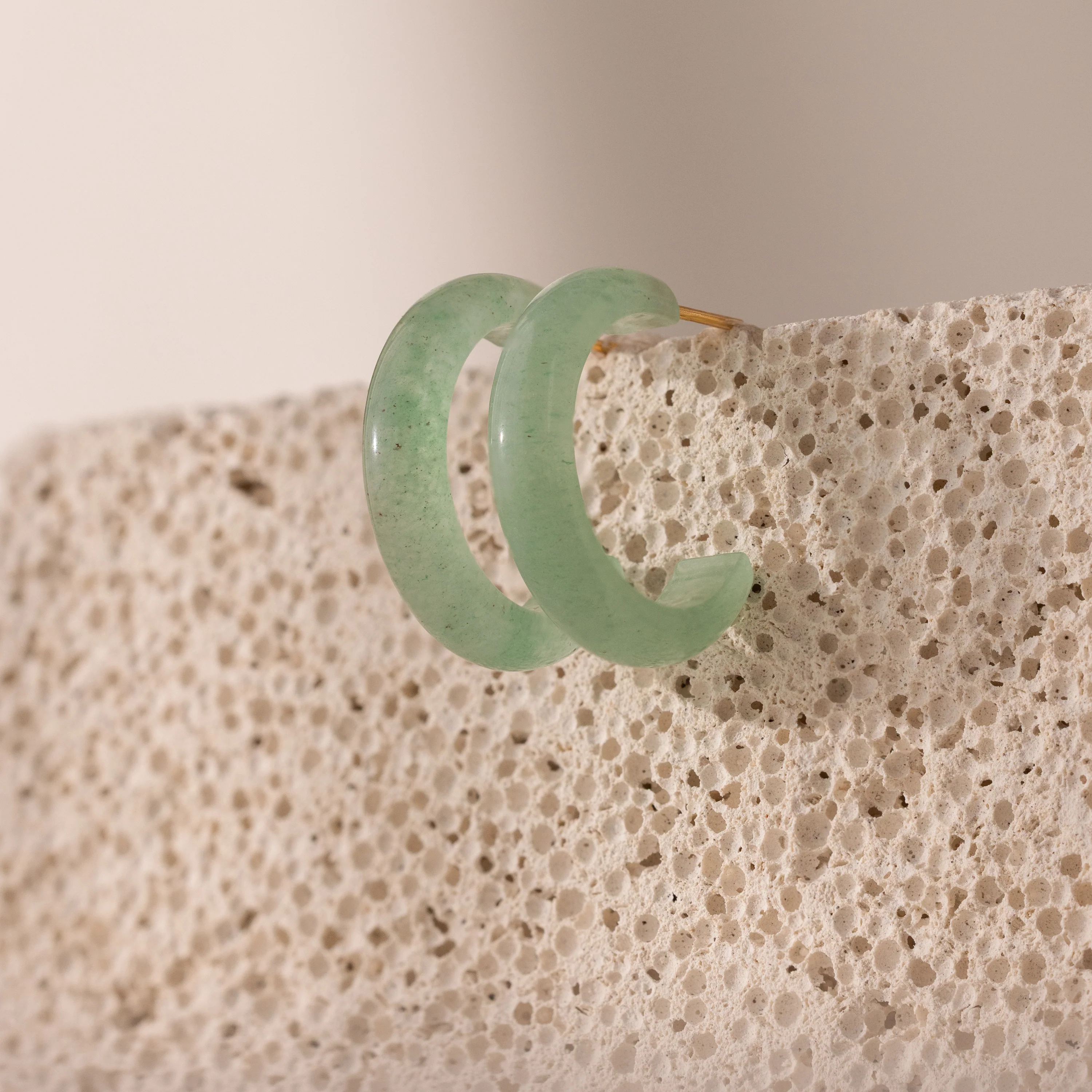 Jade Hoop Earrings - Image 7