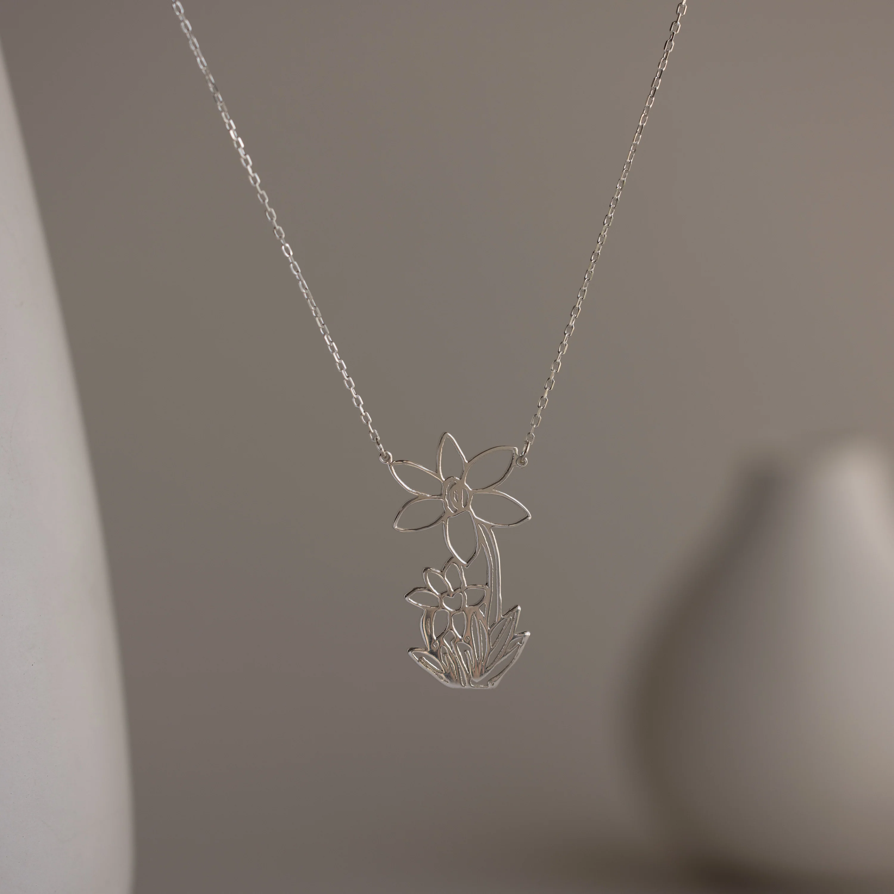 Kids Drawing Necklace in Silver - Image 4