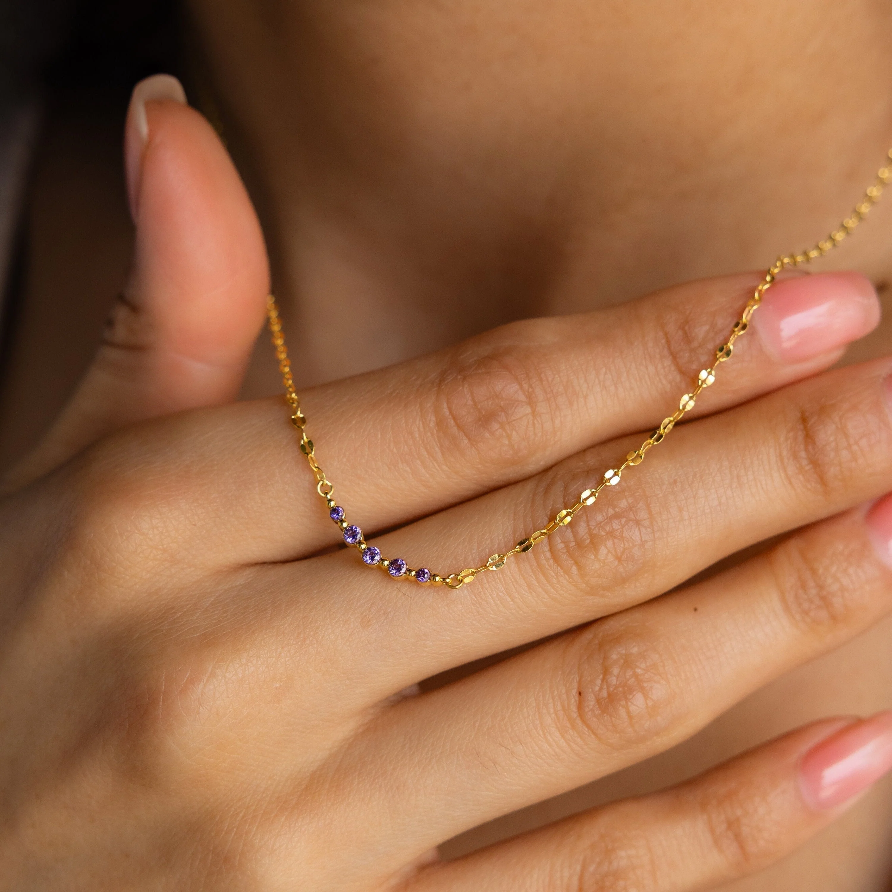 Lace Birthstone Necklace - Image 2