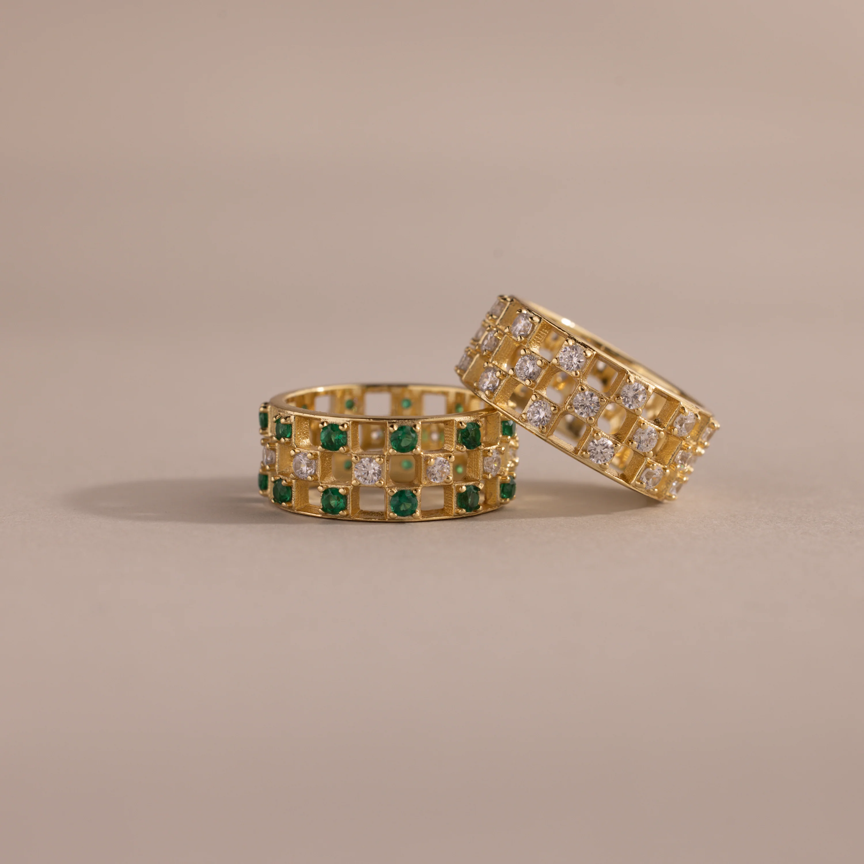 Lace Checkered Ring