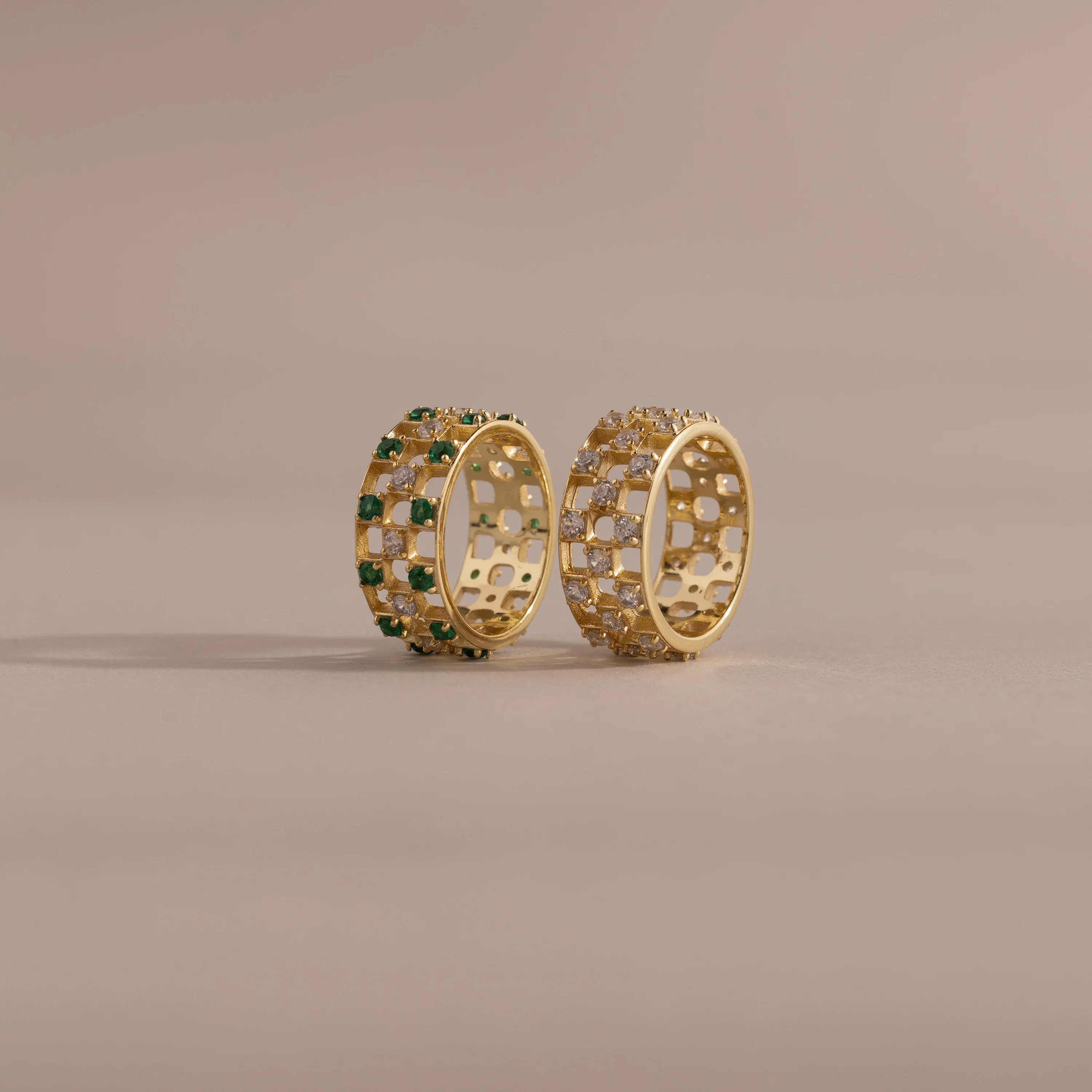 Lace Checkered Ring - Image 9