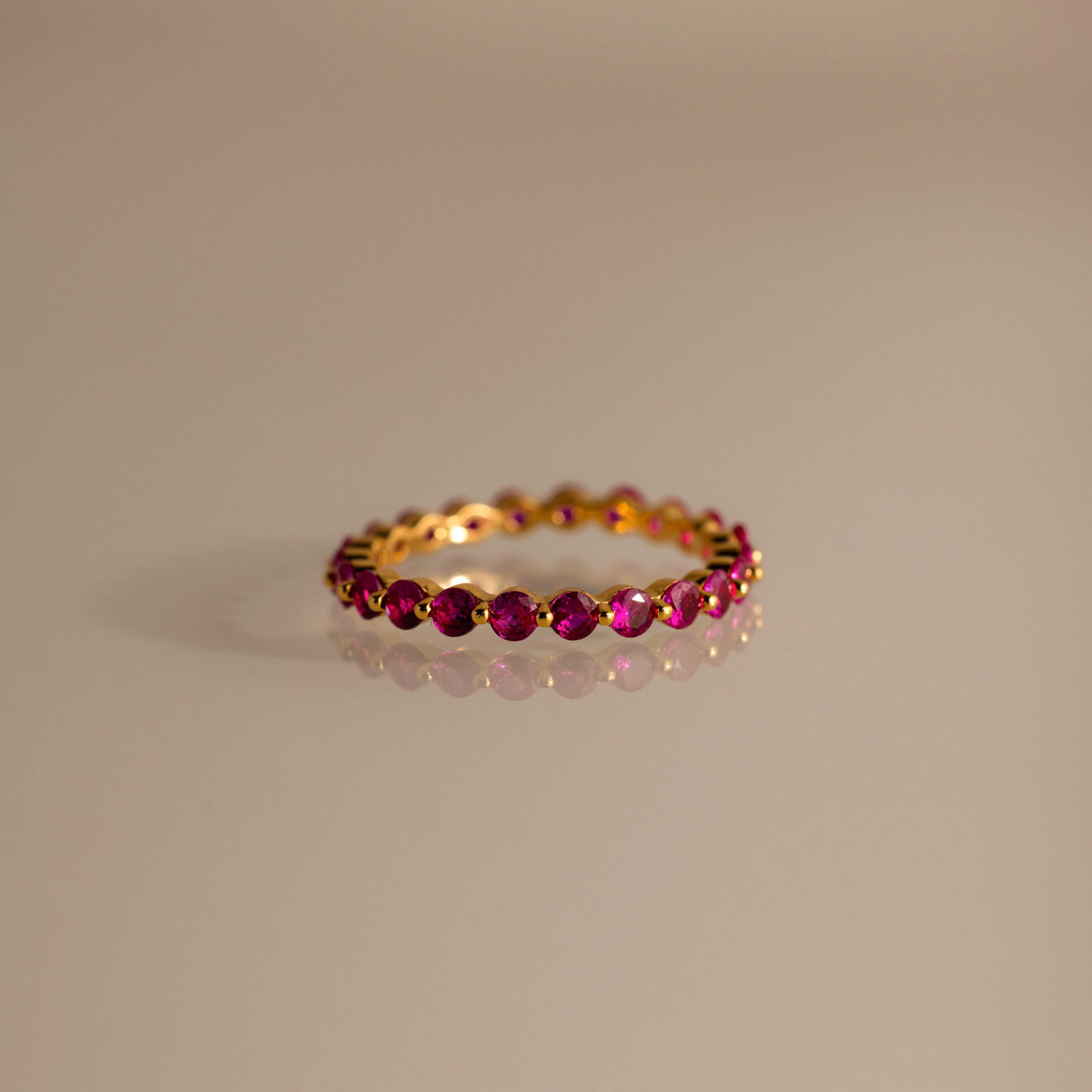 Lace Eternity Ruby Ring