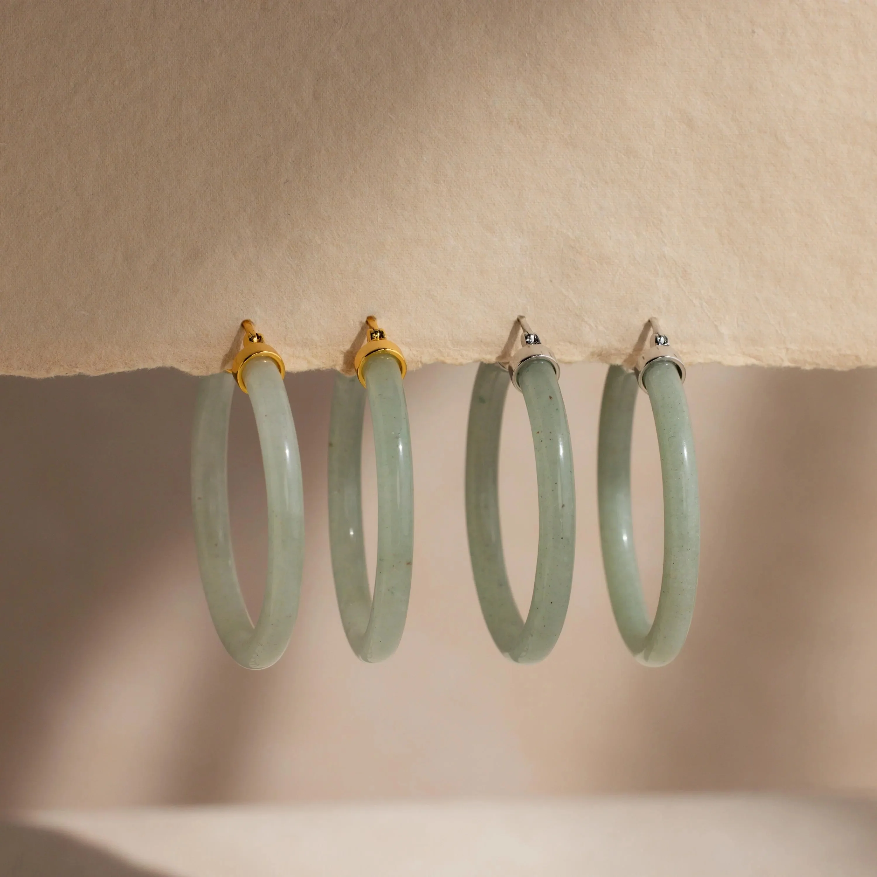 Large Jade Hoops - Image 3