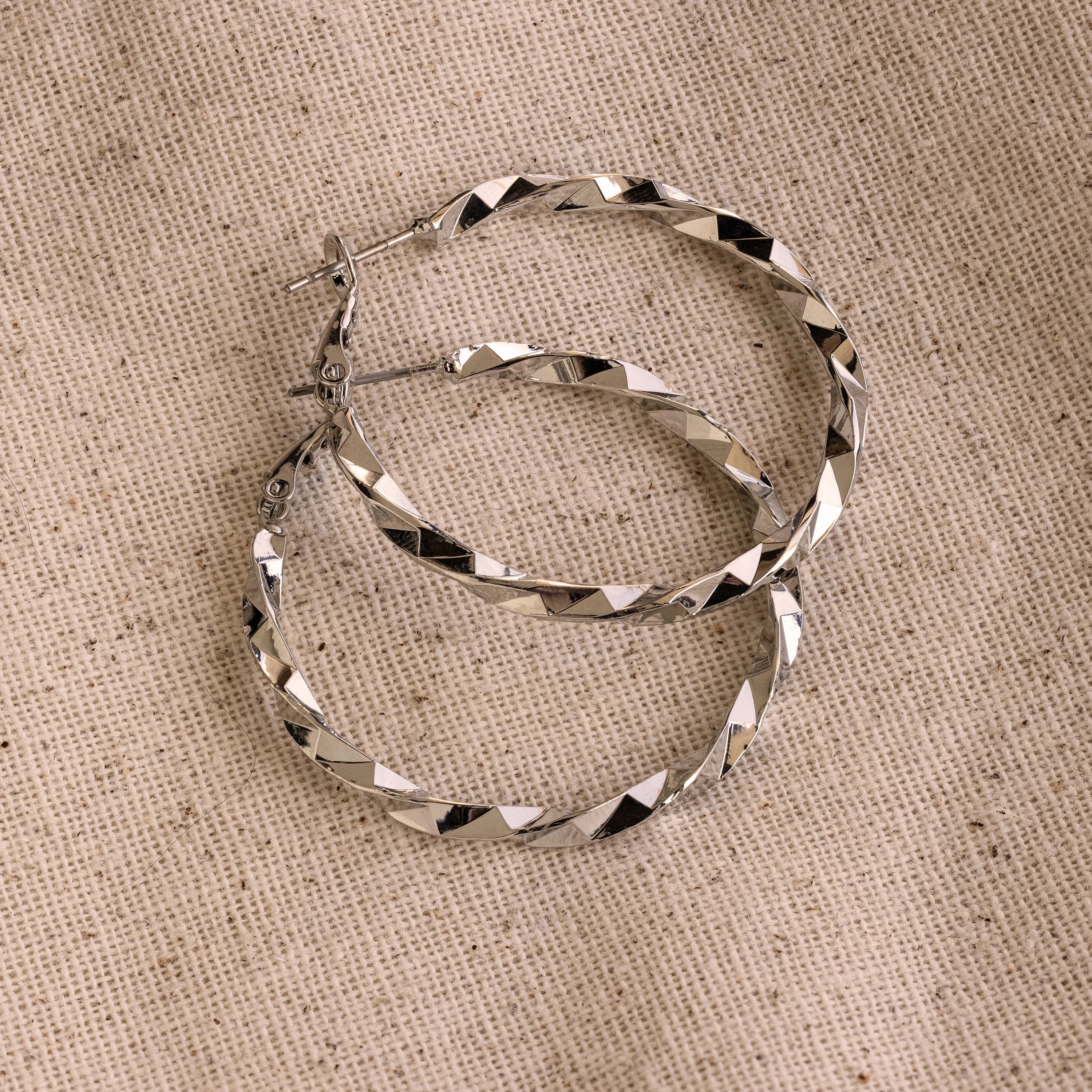 Large Twisted Hoops - Image 5