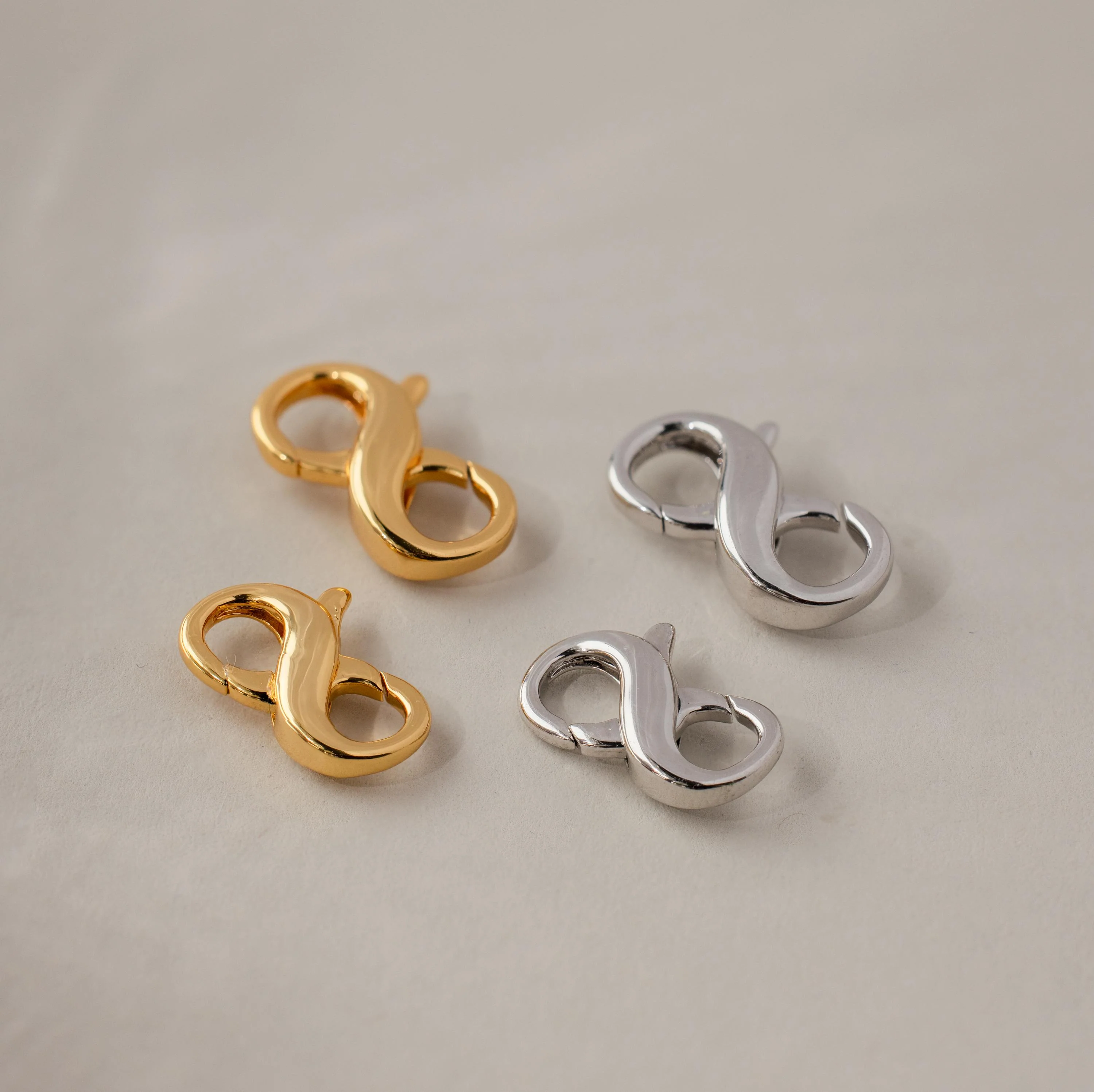 Multipurpose Lobster Clasp Extender Set in Silver - Image 3