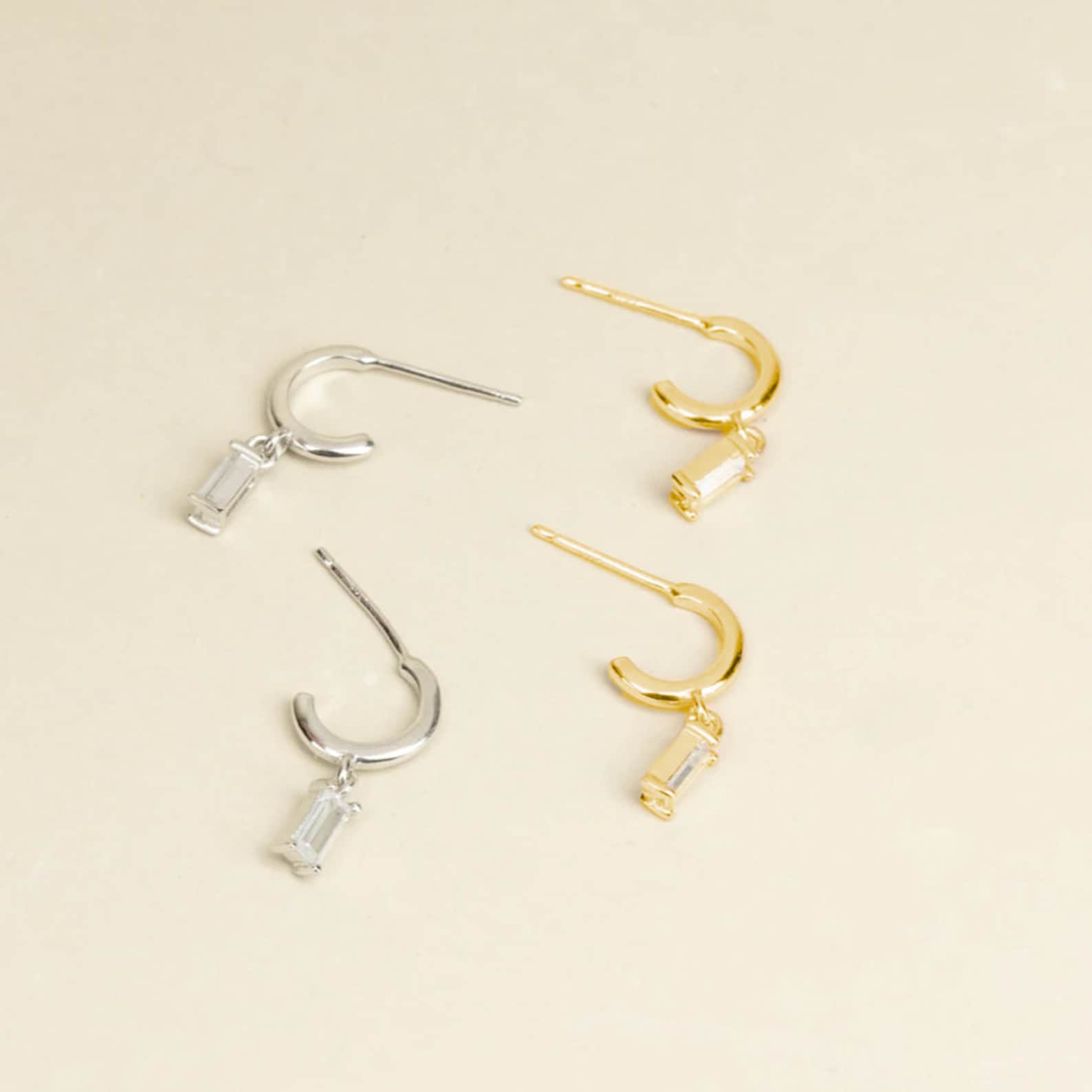 Lys Baguette Hoops - Image 7