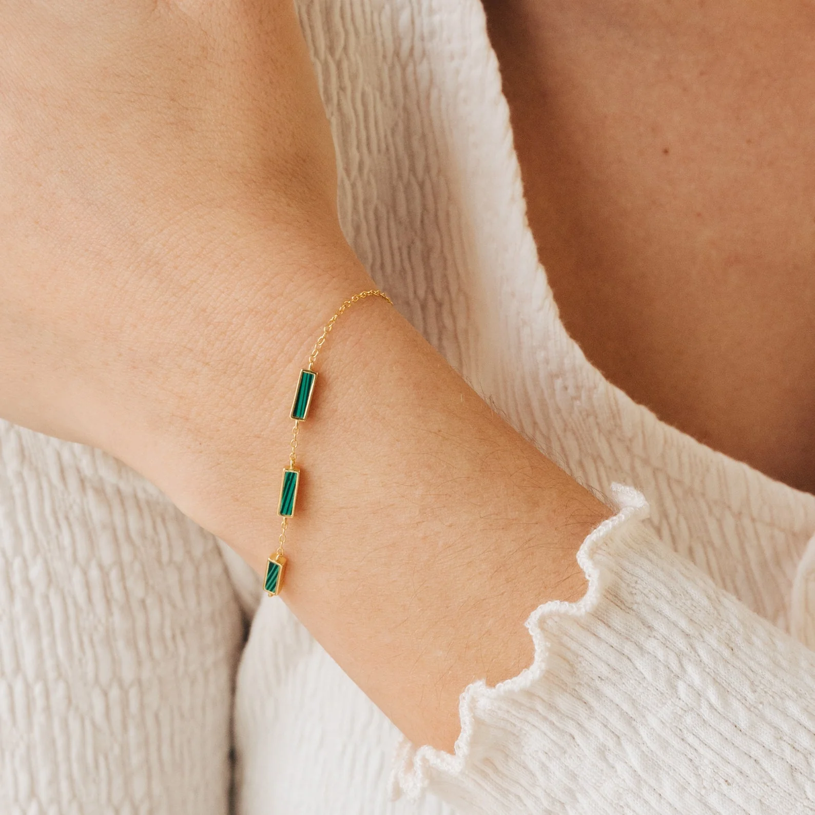 Malachite Bar Bracelet - Image 5