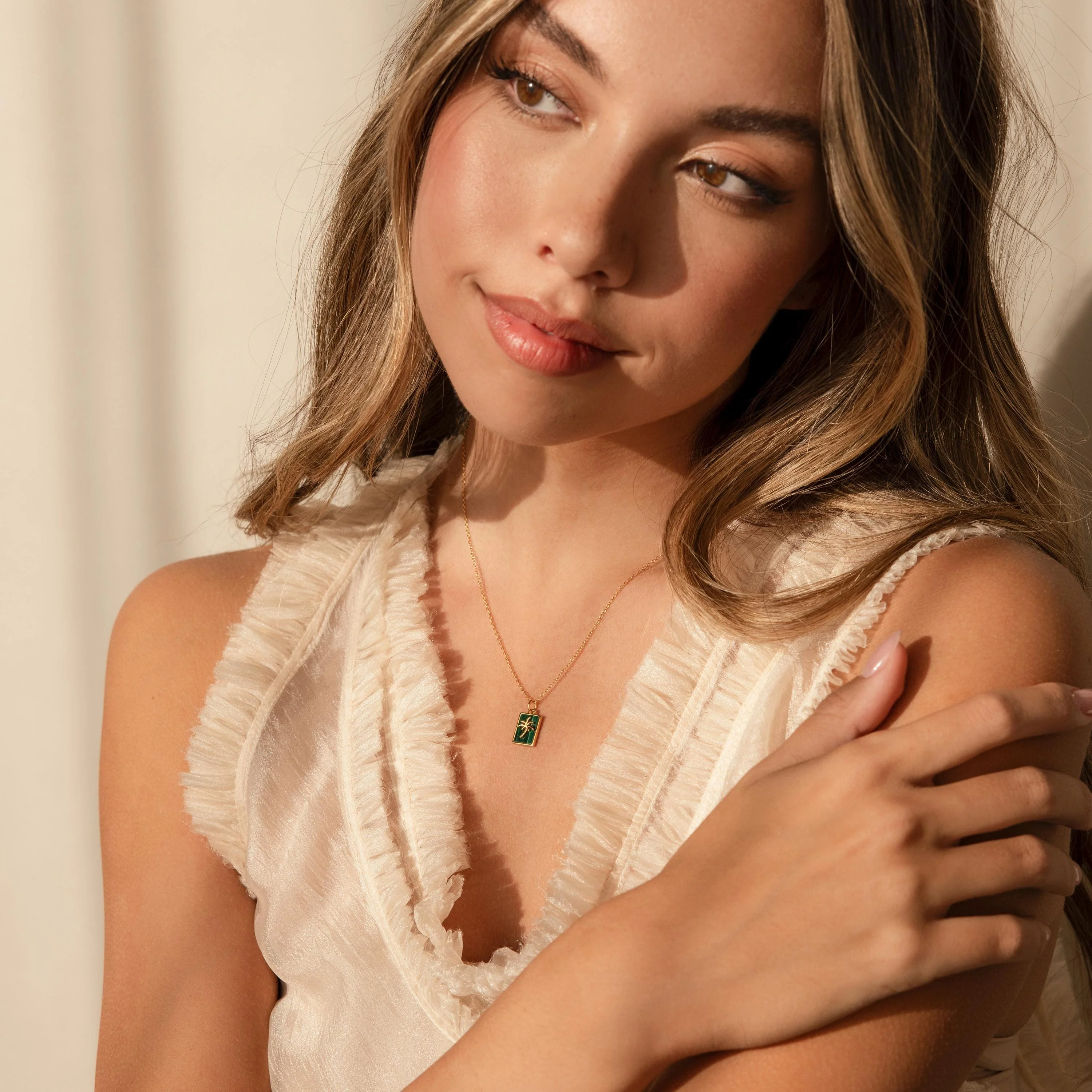 Malachite Palm Tree Necklace - Image 6