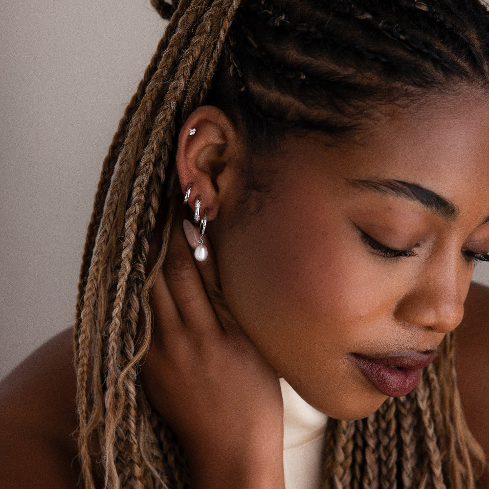 Margot Pearl Hoops - Image 4