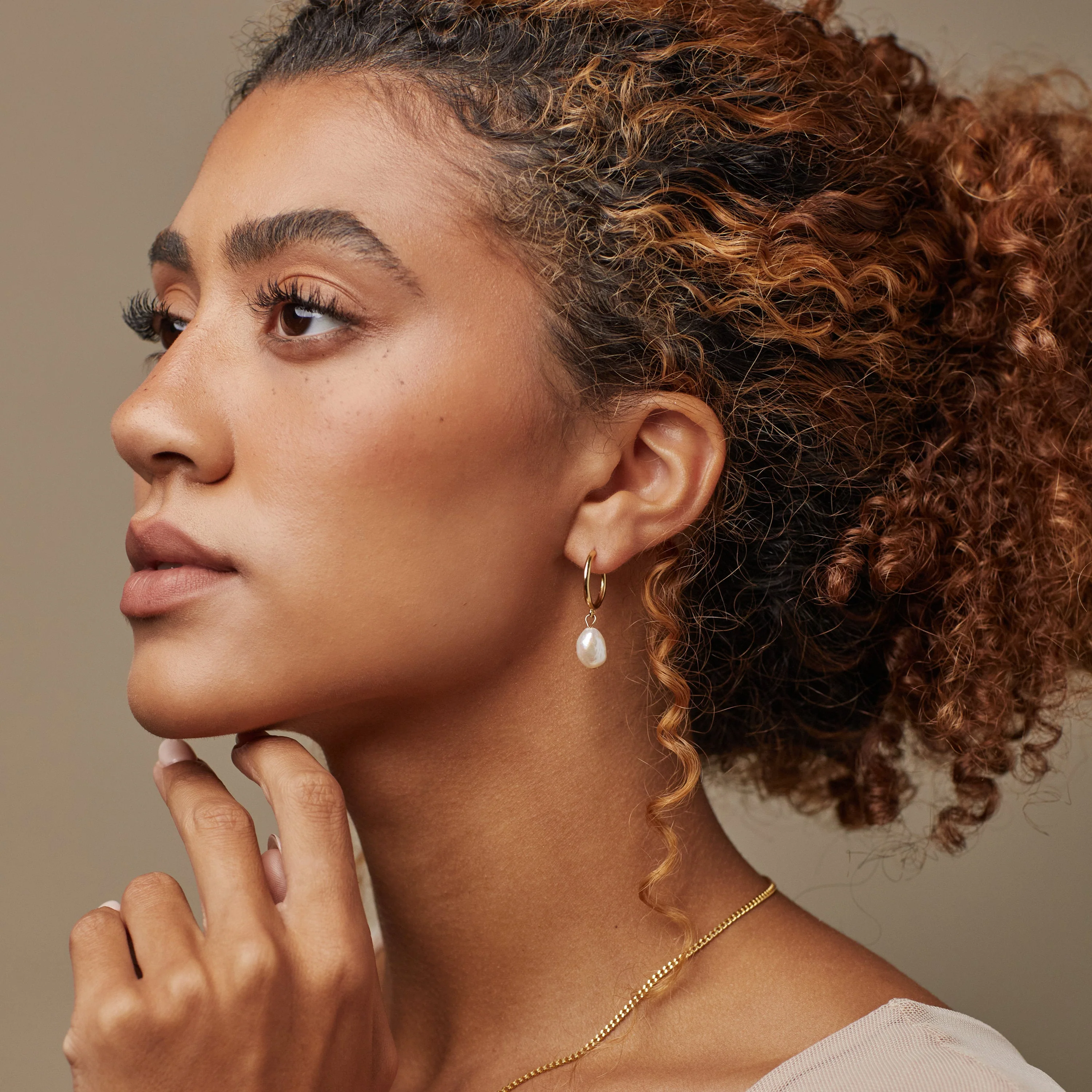 Margot Pearl Hoops - Image 5