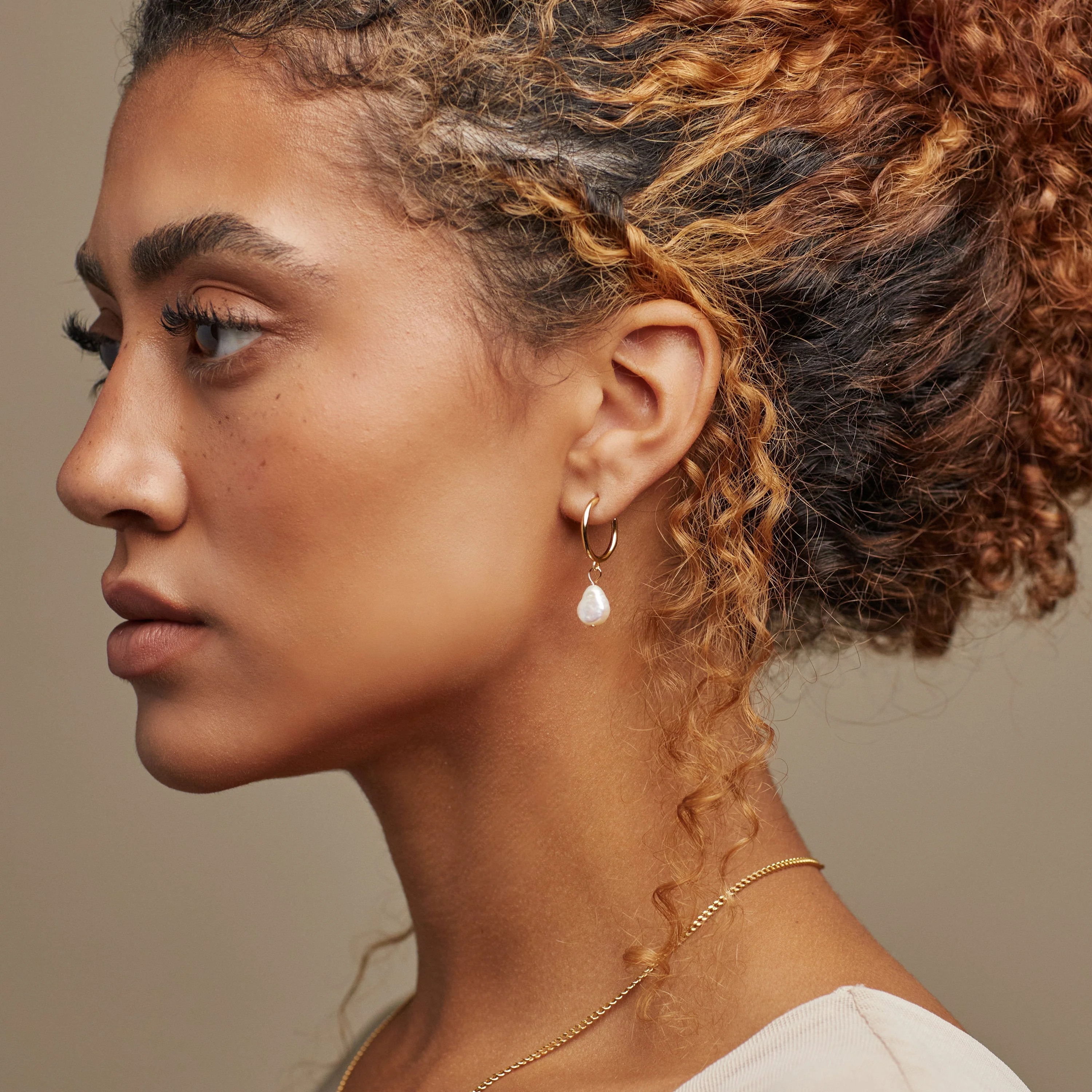 Margot Pearl Hoops - Image 8