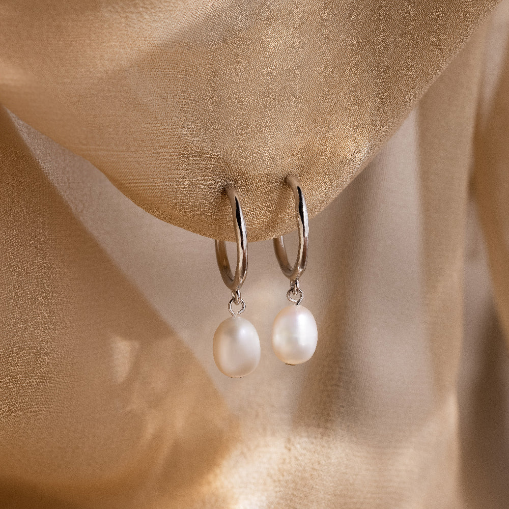 Margot Pearl Hoops - Image 6
