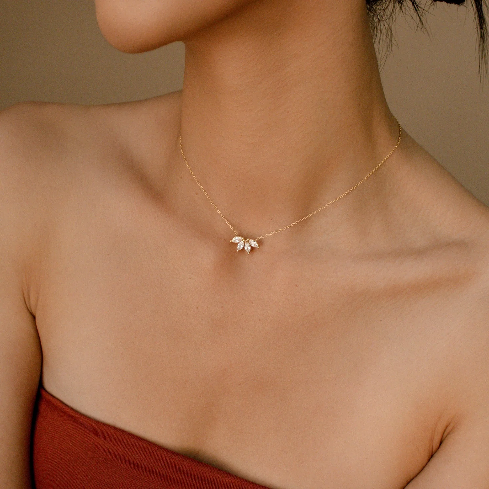 Marquise Diamond Necklace - Image 6