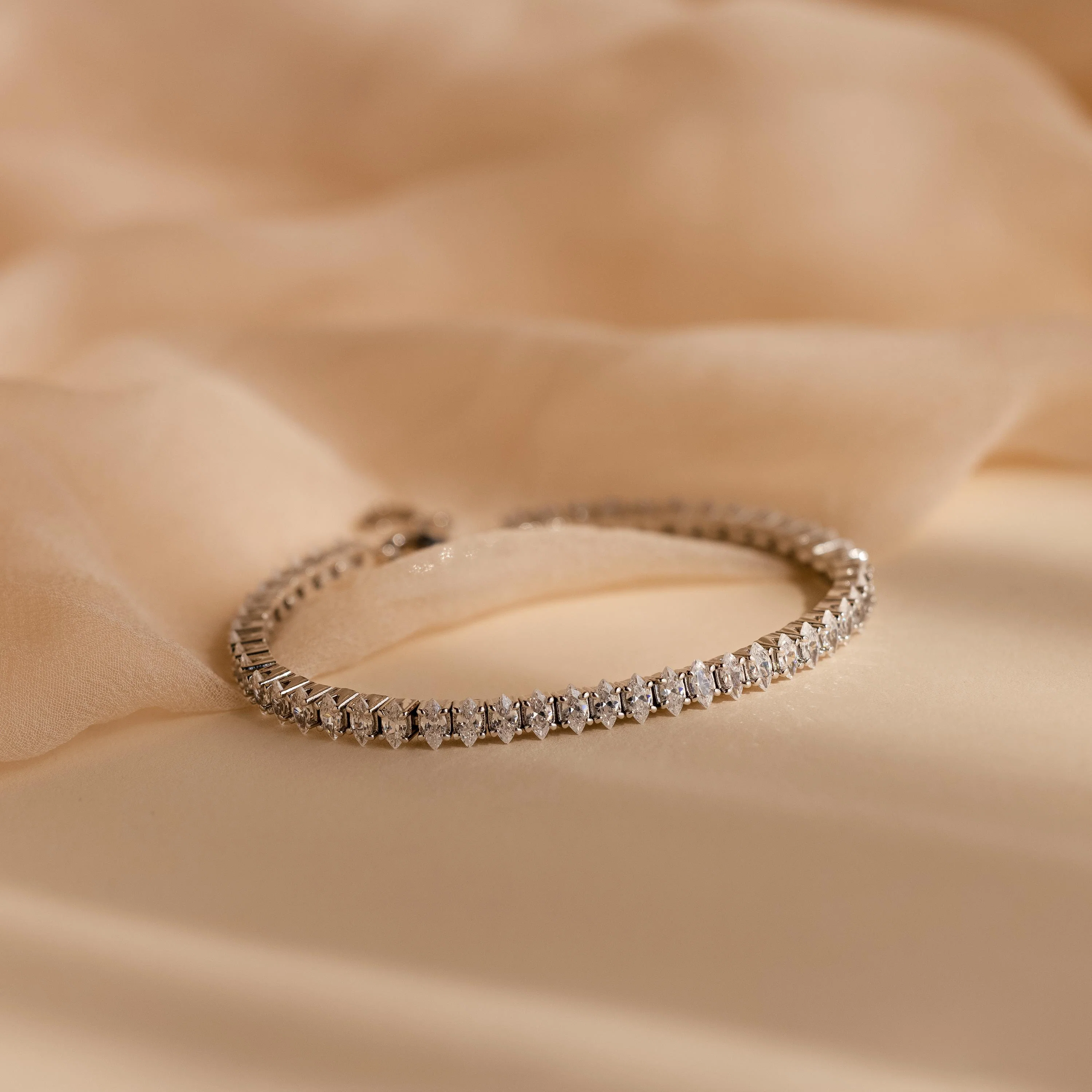 Marquise Diamond Tennis Bracelet - Image 3