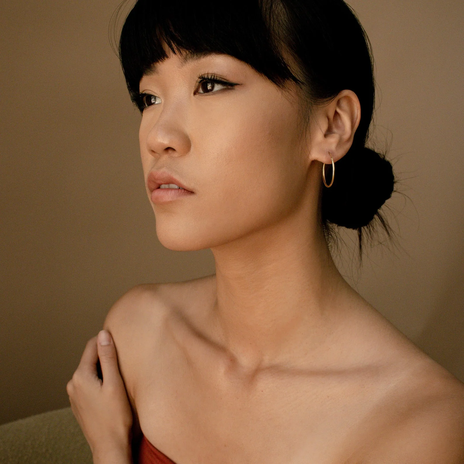 Medium Thin Hoops - Image 4