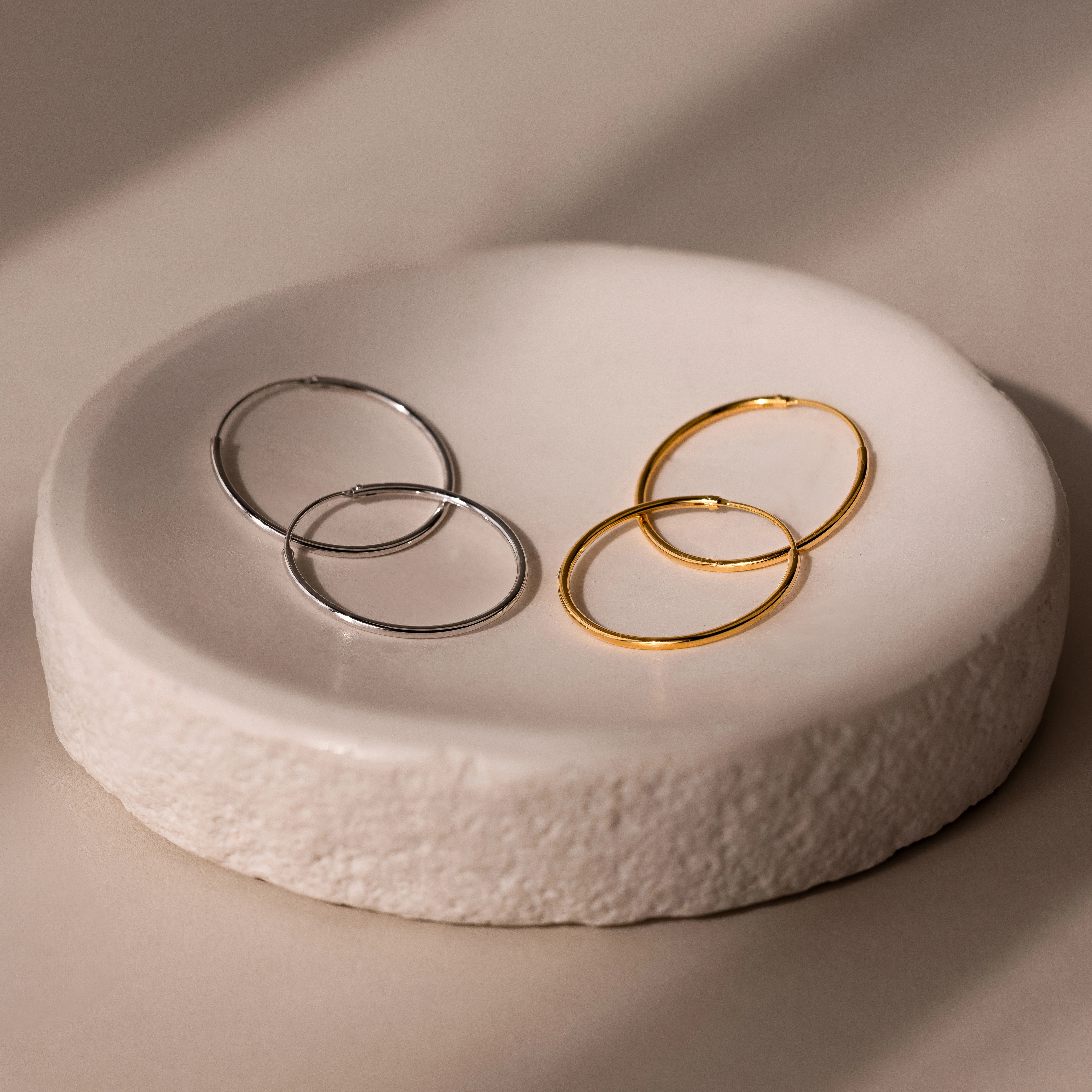 Medium Thin Hoops - Image 9