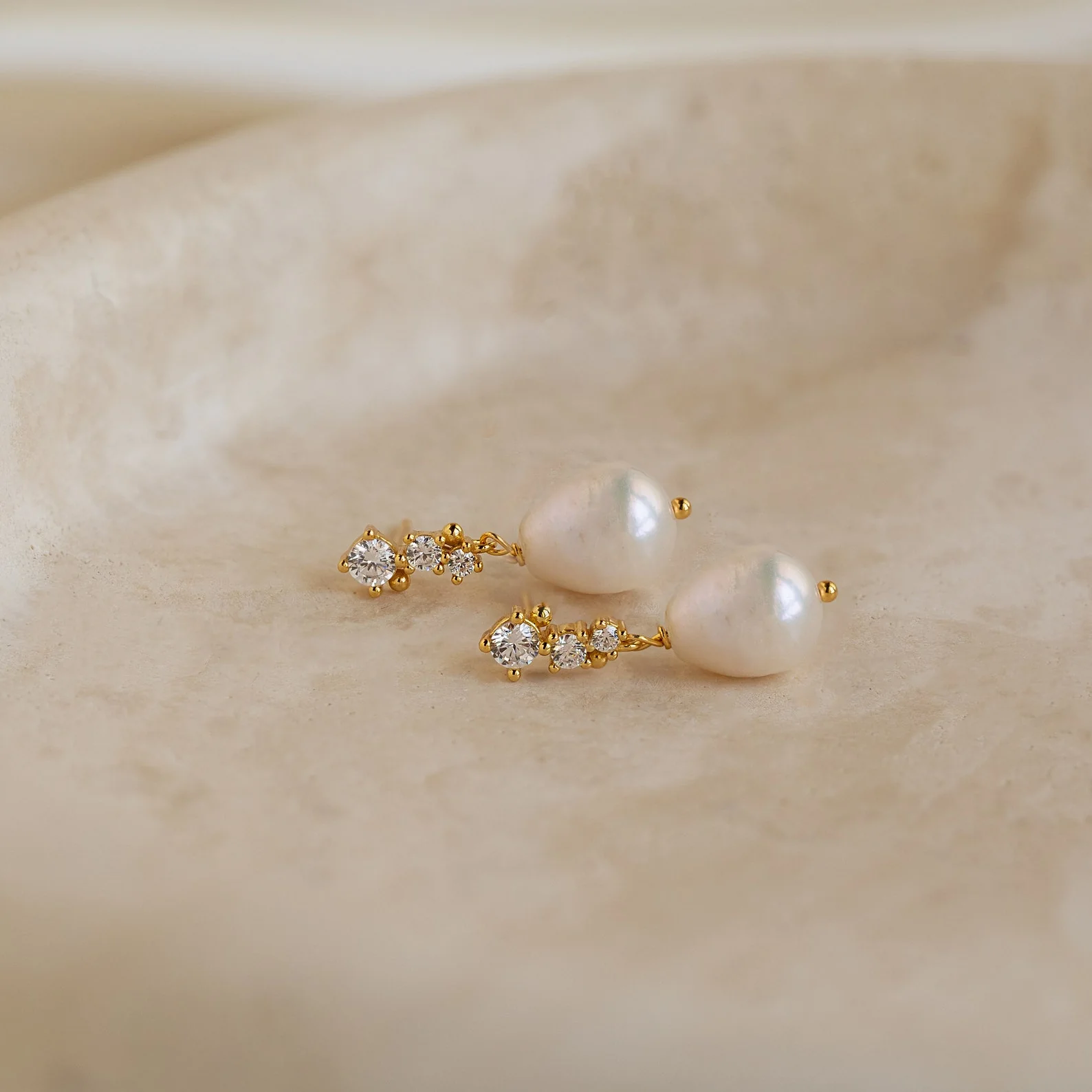 Millie Drop Earrings in 18K Gold - Image 5