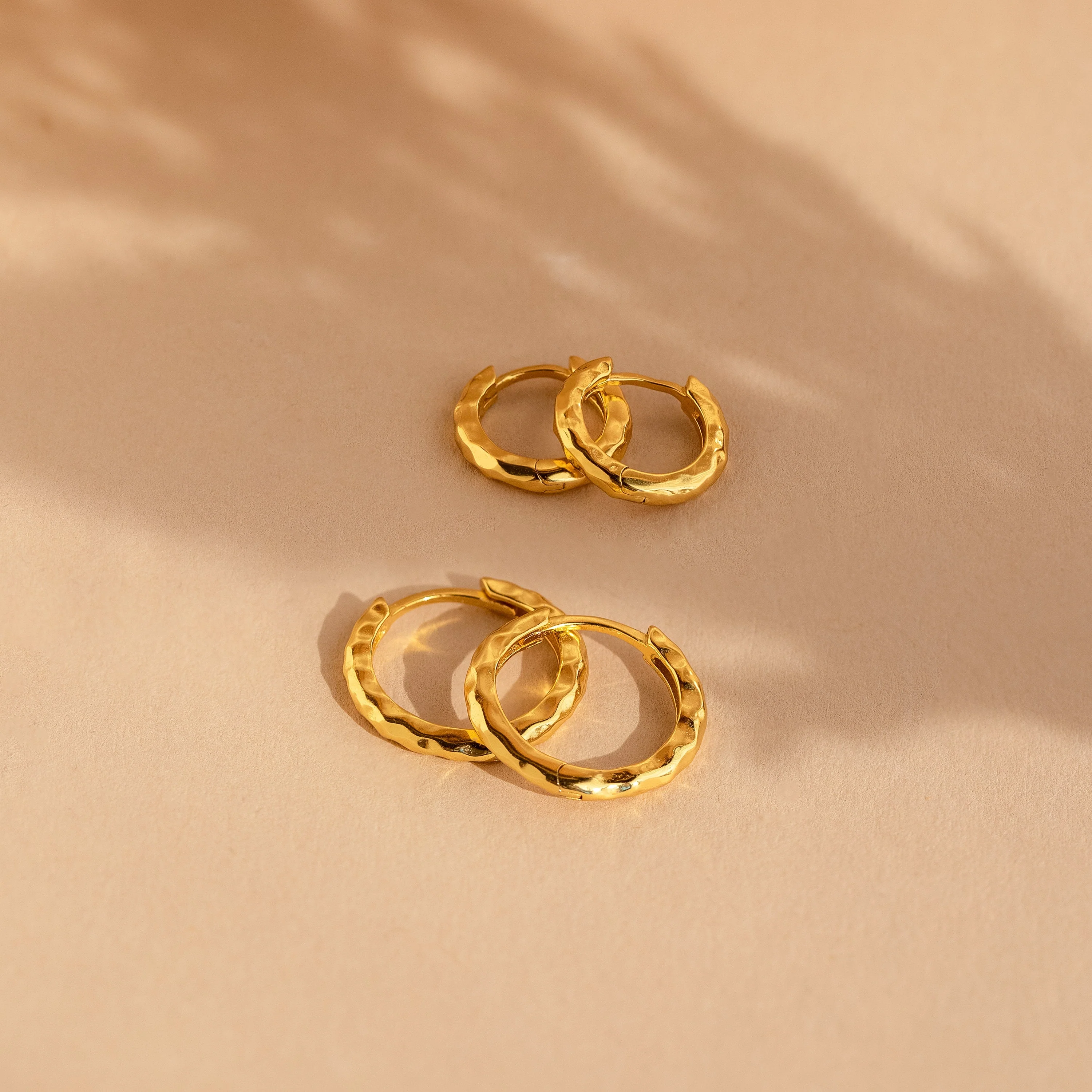 Mini Hammered Hoops Set - Image 2