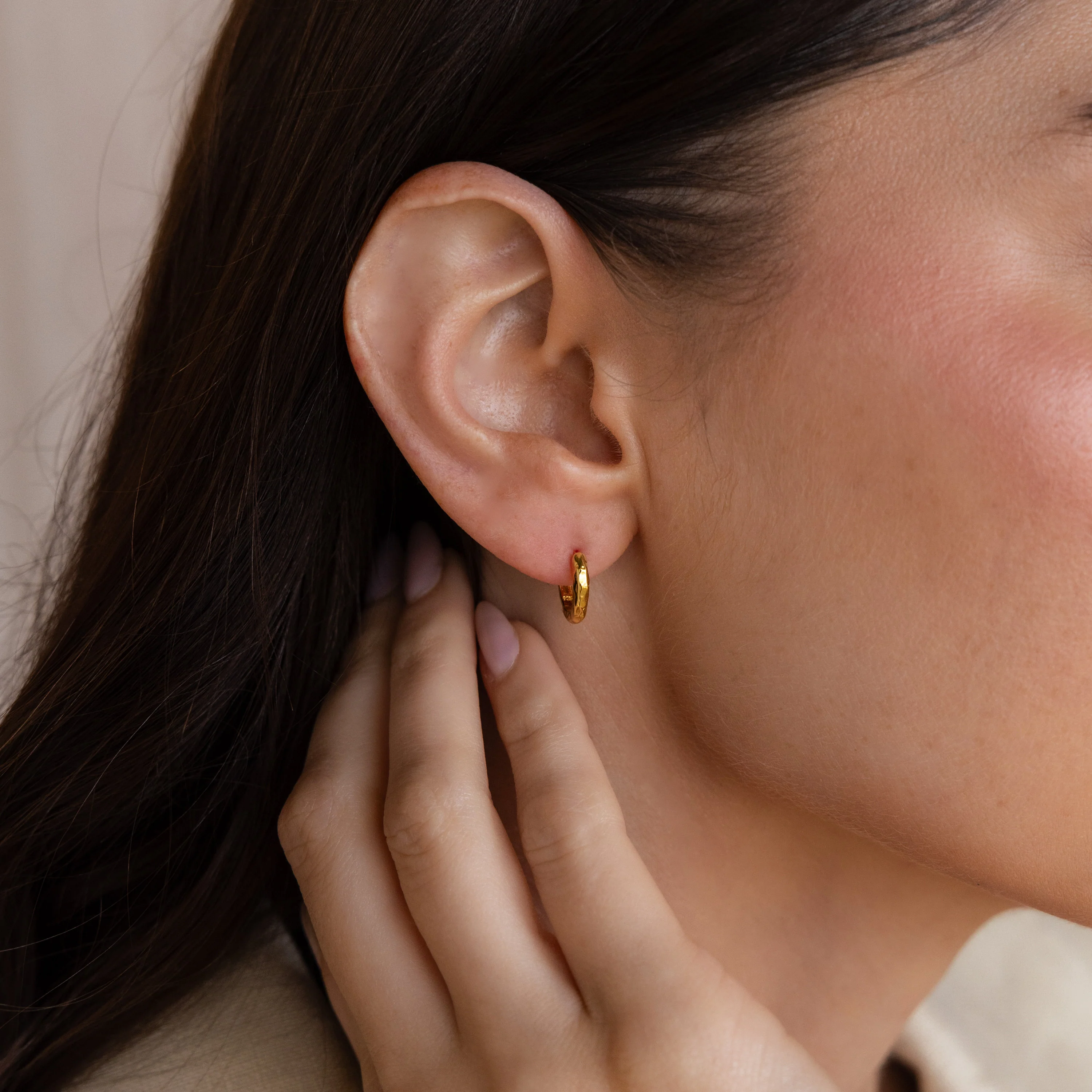 Mini Hammered Hoops Set - Image 4